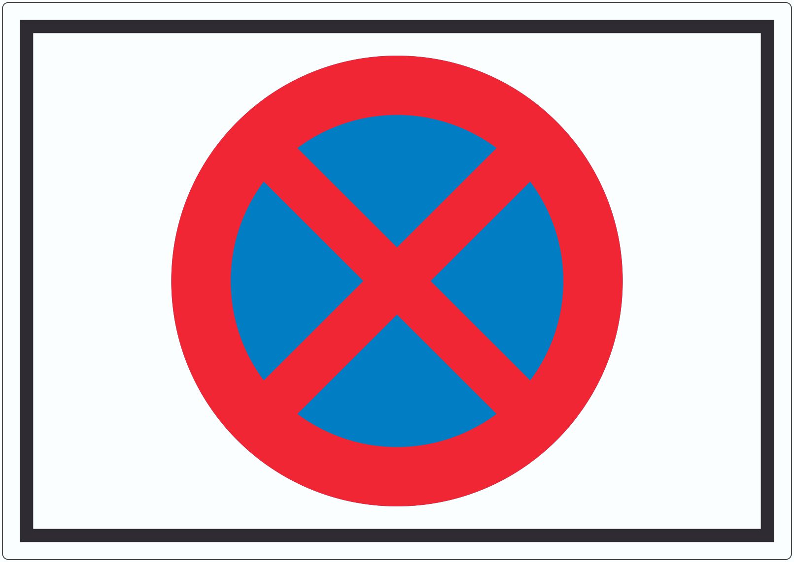 Absolutes Haltverbot Symbol Aufkleber innenklebend