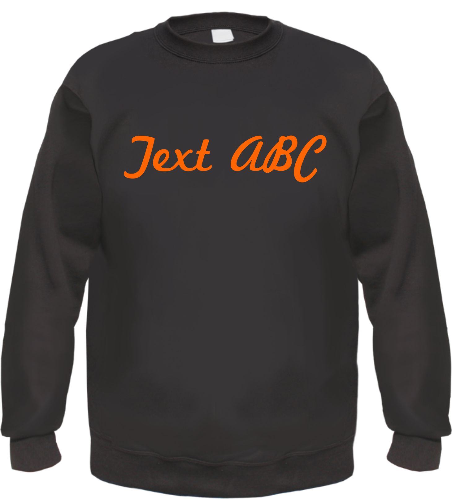 Individuelles Rundhals Sweatshirt - Schreibschrift - Wunschtext Druck