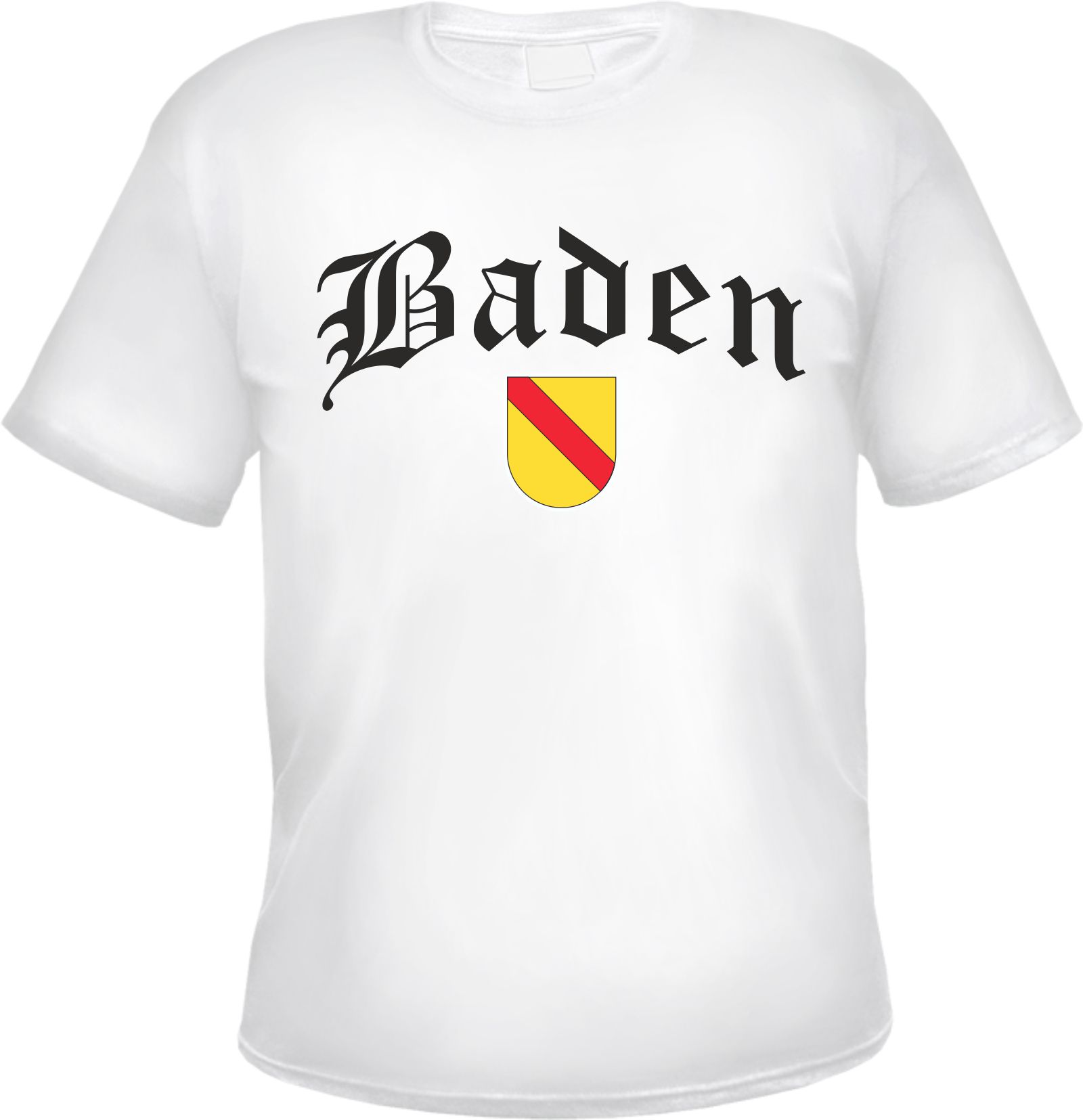 Baden Herren T-Shirt - Altdeutsch mit Wappen - Tee Shirt