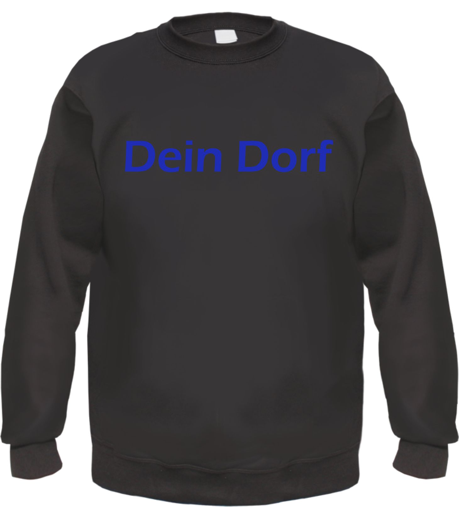 Individuelles Rundhals Sweatshirt - Blockschrift - Wunschtext Druck