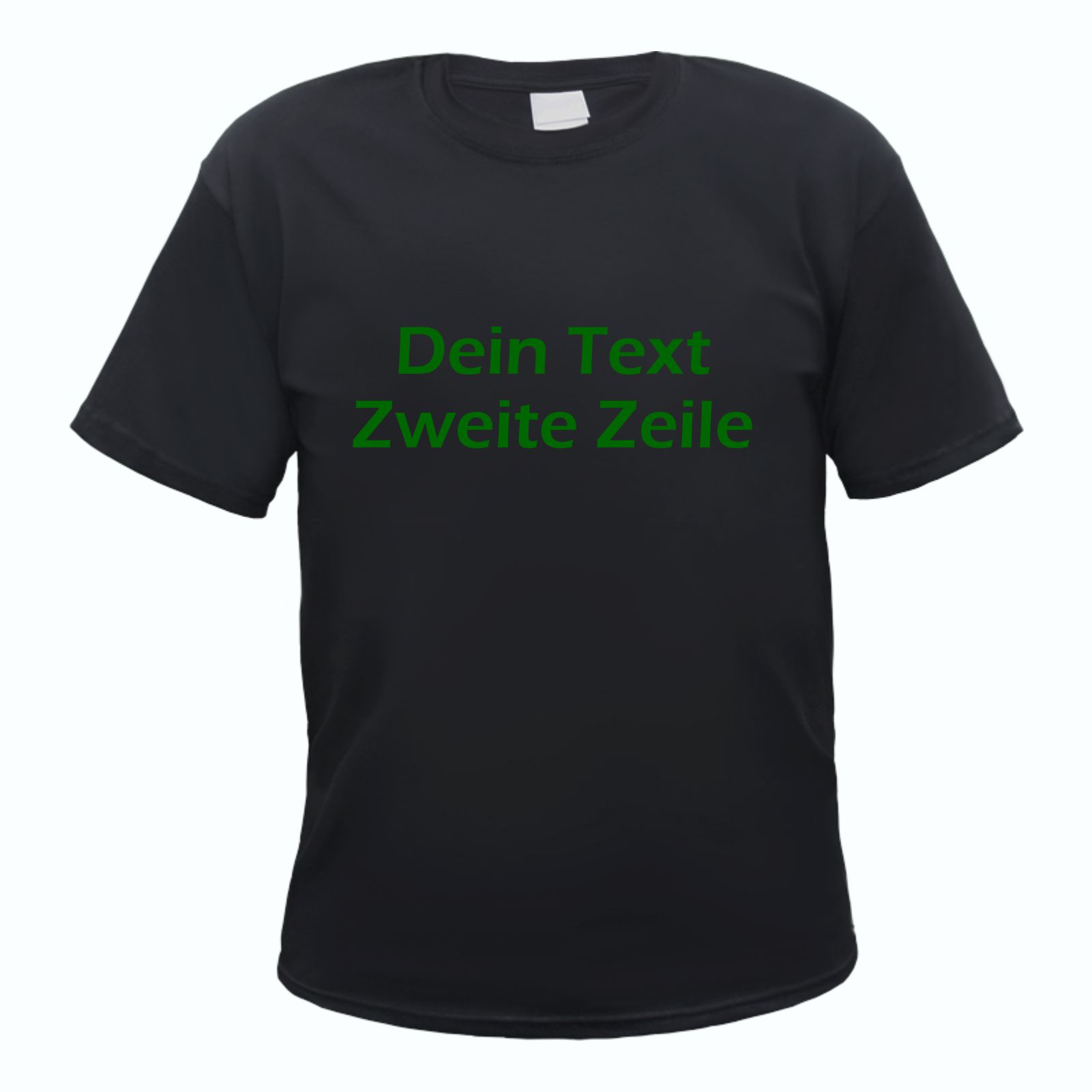 Herren T-Shirt Wunschtext mit Druck - Schwarz - Blockschrift