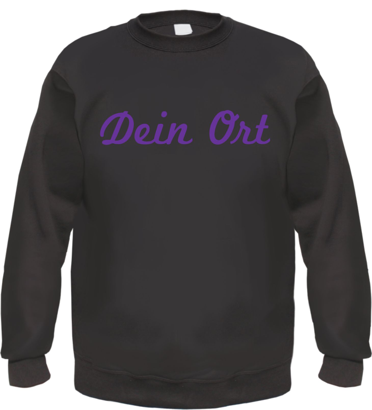 Individuelles Rundhals Sweatshirt - Schreibschrift - Wunschtext Druck