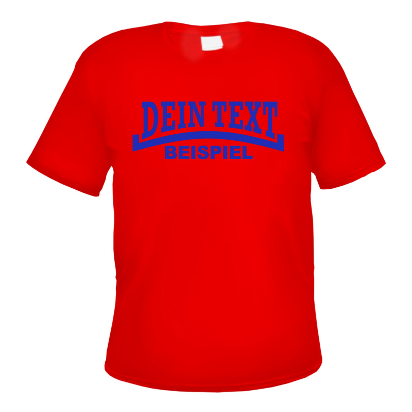 Herren T-Shirt Wunschtext mit Druck - Rot - Linie