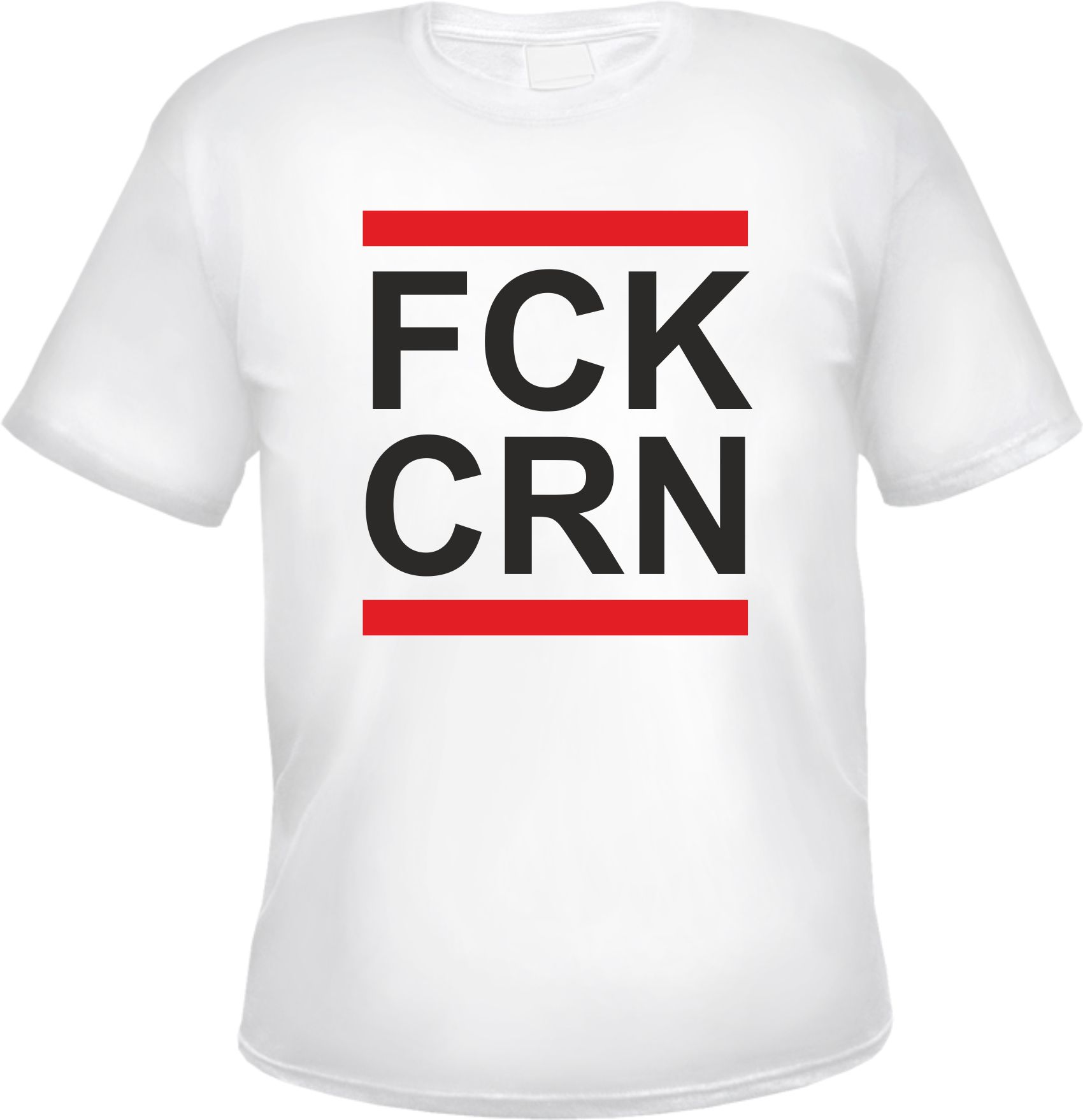 FCK CRN Herren T-Shirt - Fuck Pandemie Tee Shirt SARS-CoV-2