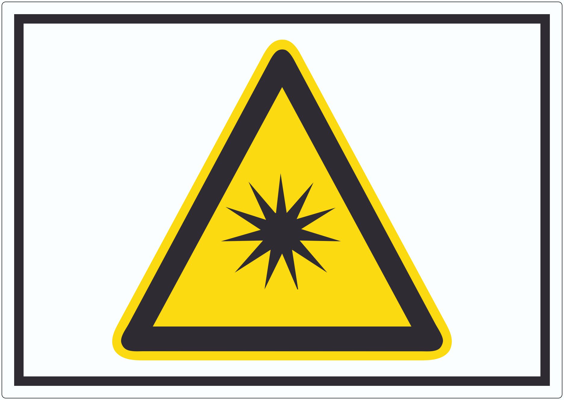Achtung Optische Strahlung Symbol Aufkleber innenklebend