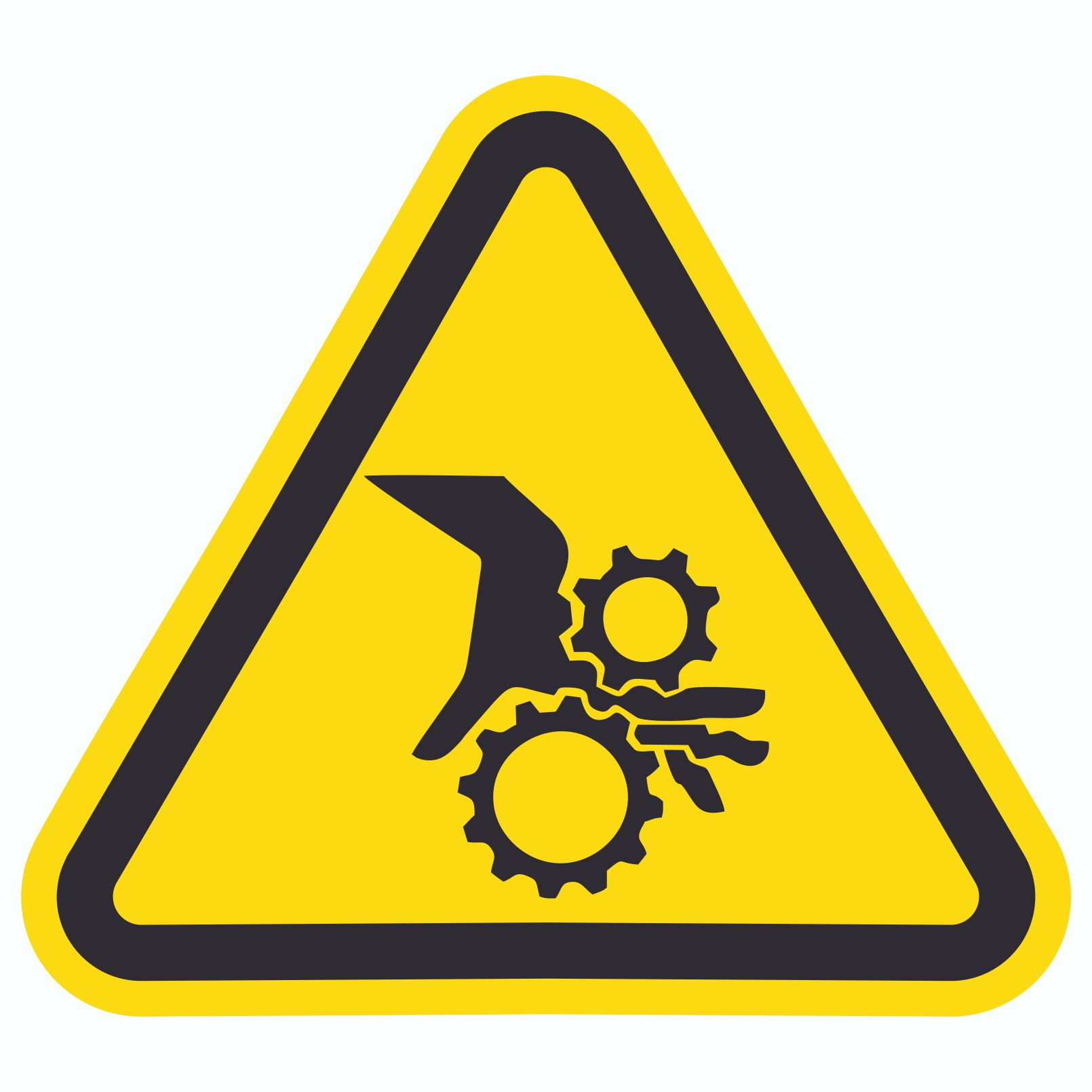Aufkleber Dreieck Achtung Einzugsgefahr Symbol