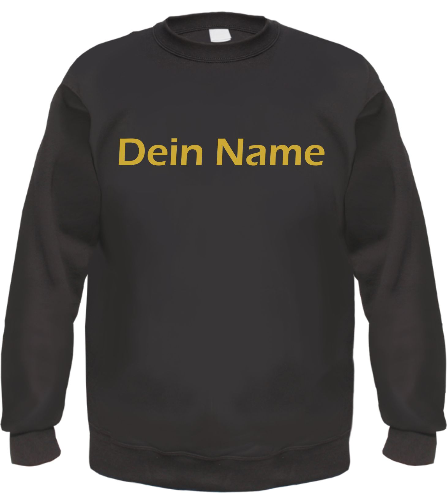Individuelles Rundhals Sweatshirt - Blockschrift - Wunschtext Druck