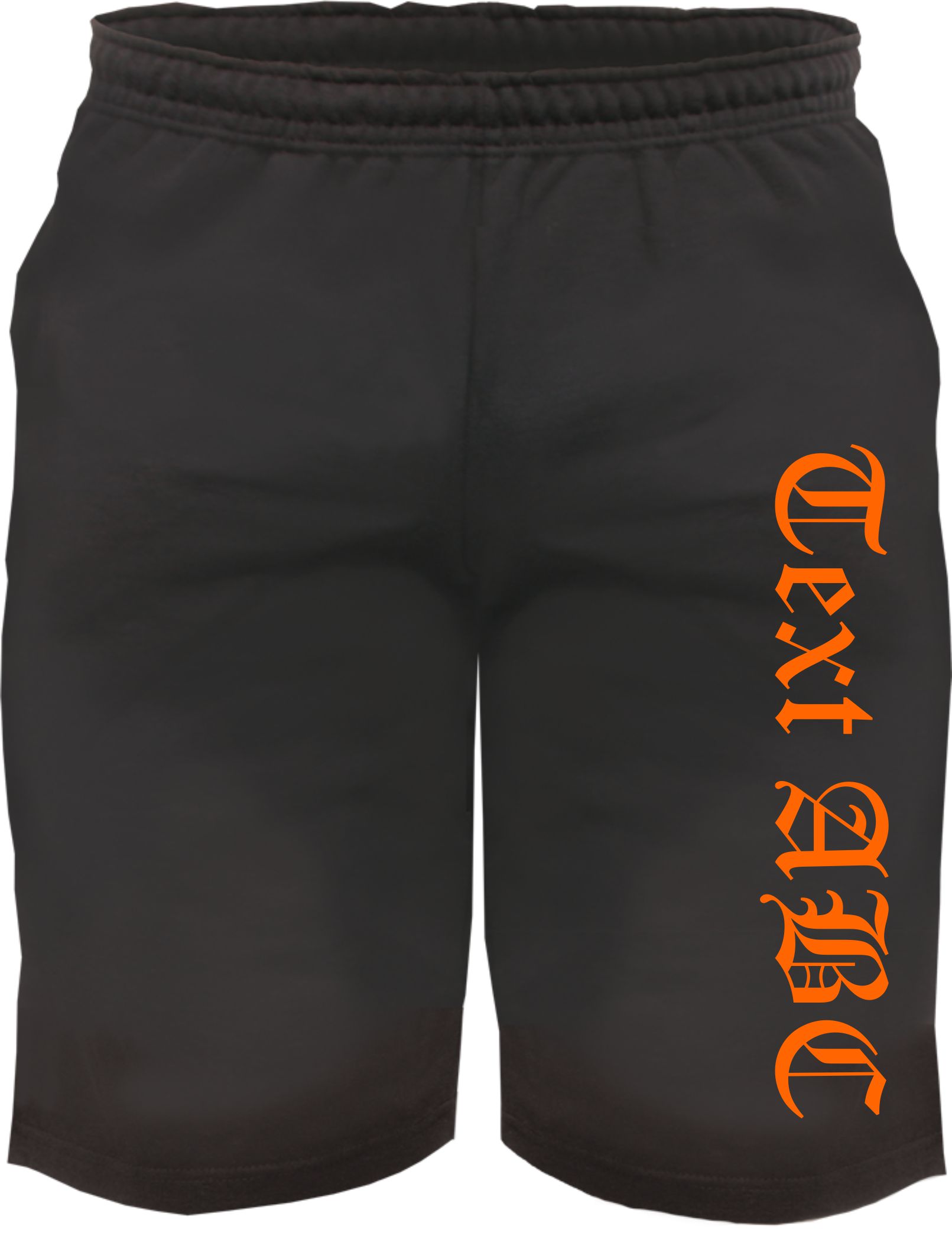 Individuelle Sweatshort - altdeutsch gerade - Wunschtext Druck - Kurze Hose
