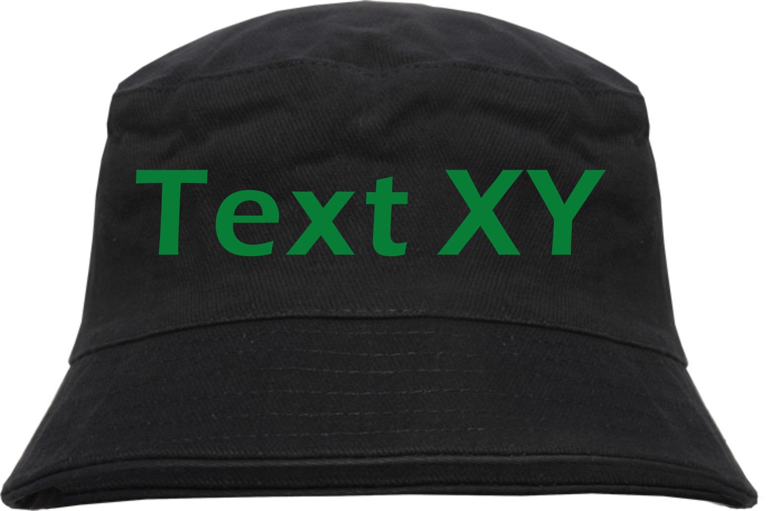Bucket Hat mit Wunschtext - Blockschrift - bedruckt - Fischerhut