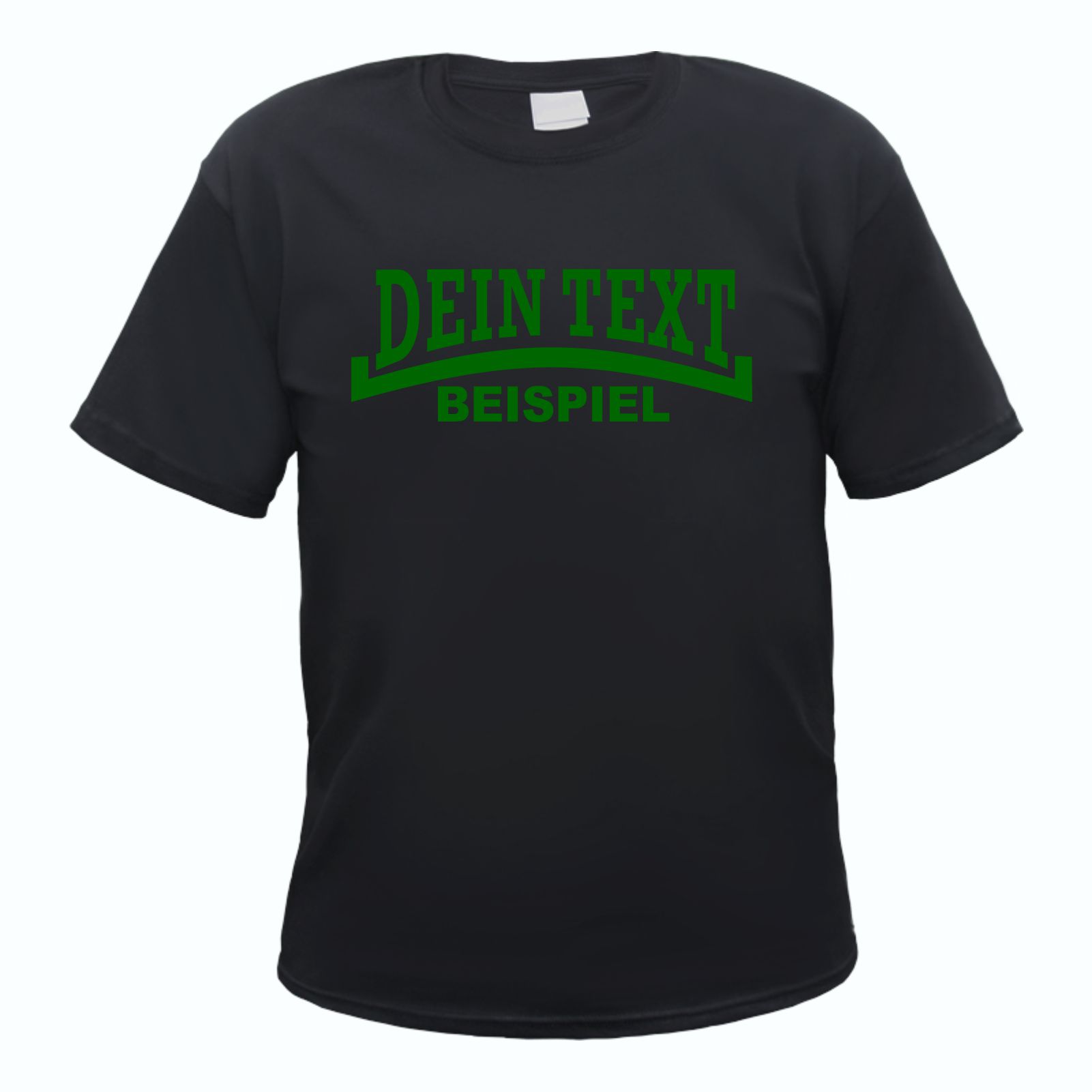 Herren T-Shirt Wunschtext mit Druck - Schwarz - Linie