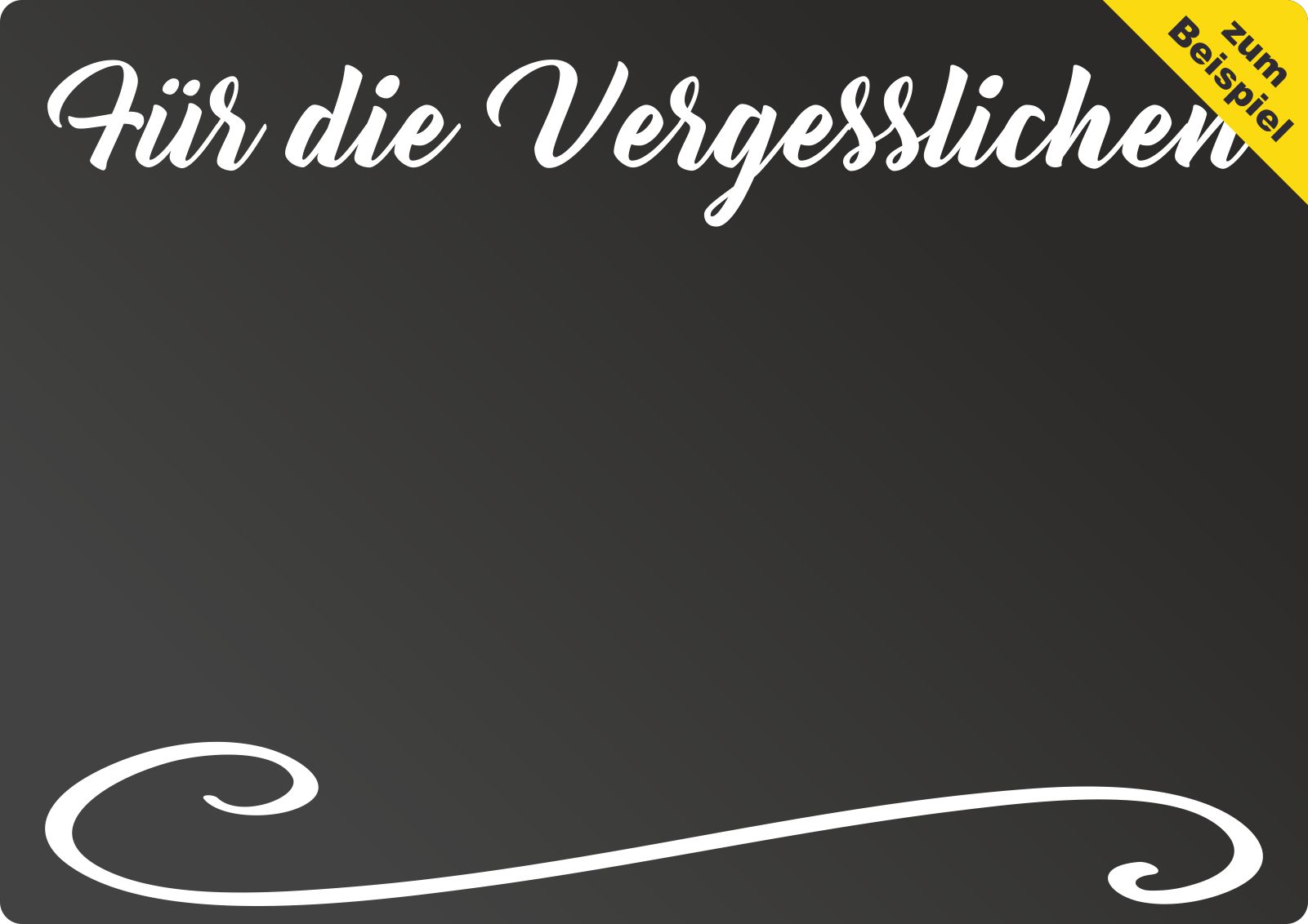Tafel mit Wunschtext - waagerecht - Kreidetafel Chalkboard