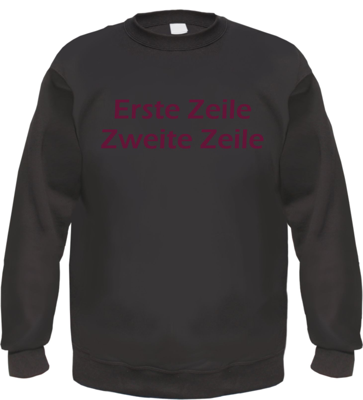 Individuelles Rundhals Sweatshirt - Blockschrift - Wunschtext Druck