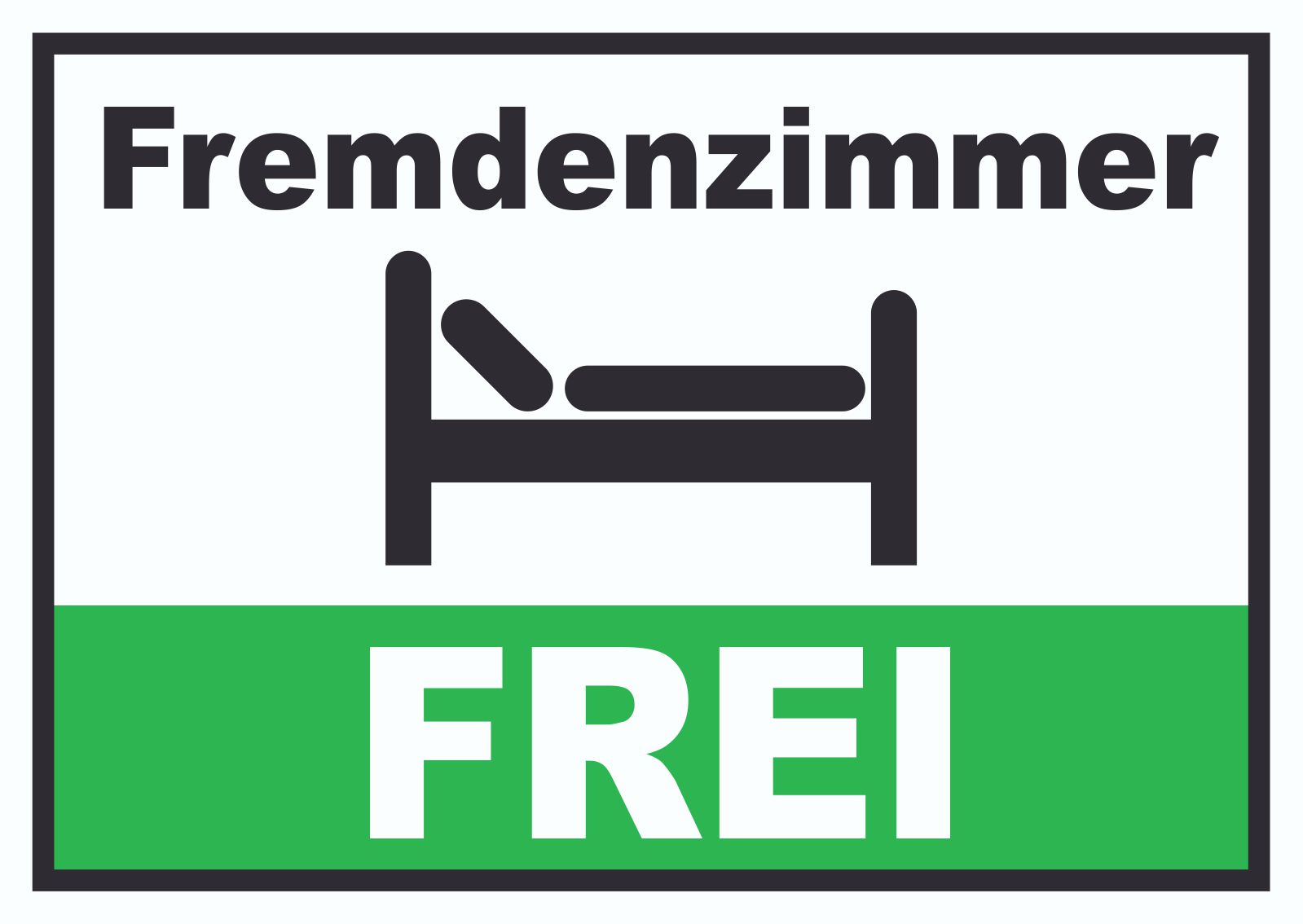 Fremdenzimmer FREI Schild  Zimmer Frei