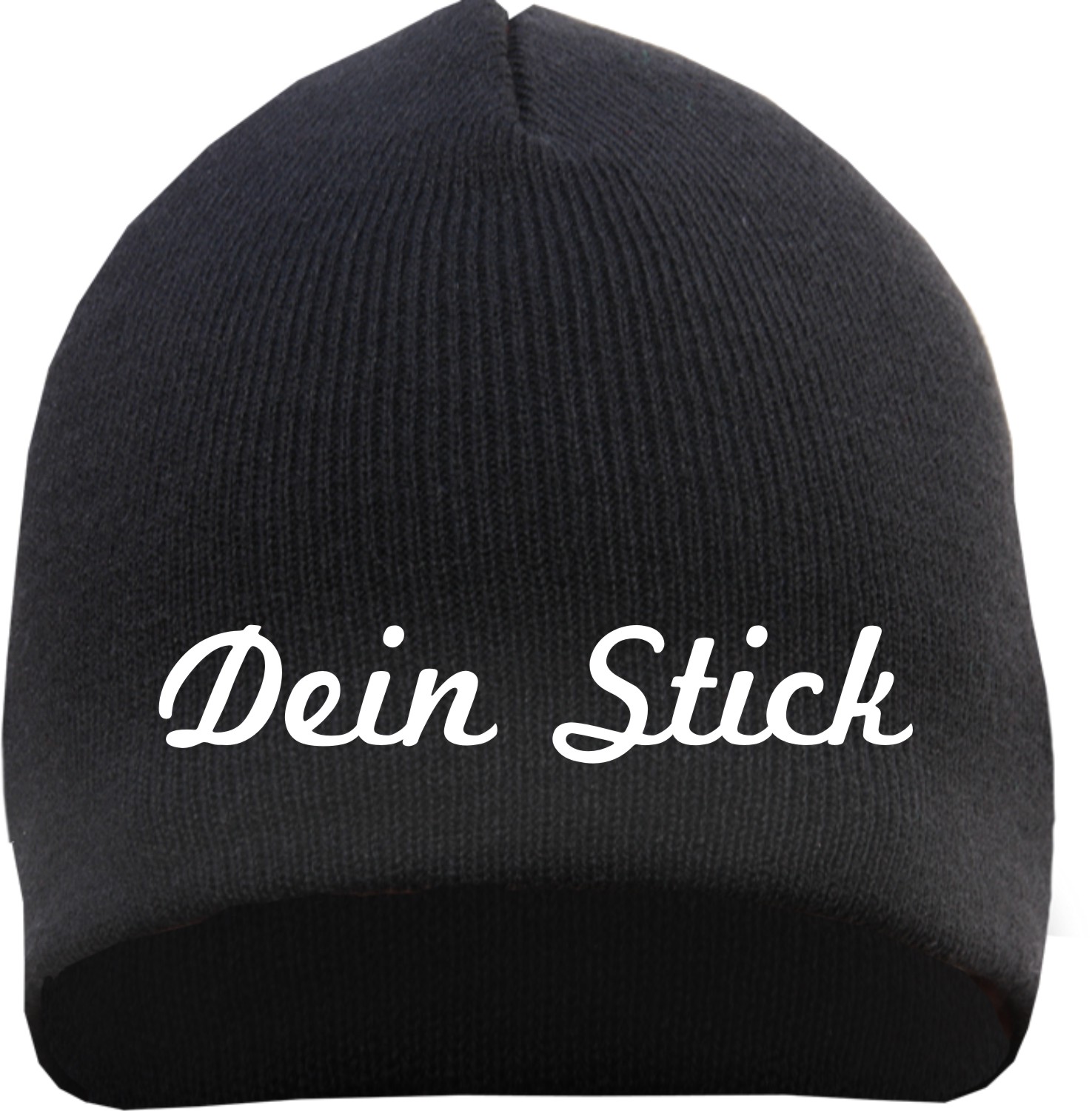 Beanie mit Wunschtext - Schreibschrift - bestickt - Mütze Strickmütze
