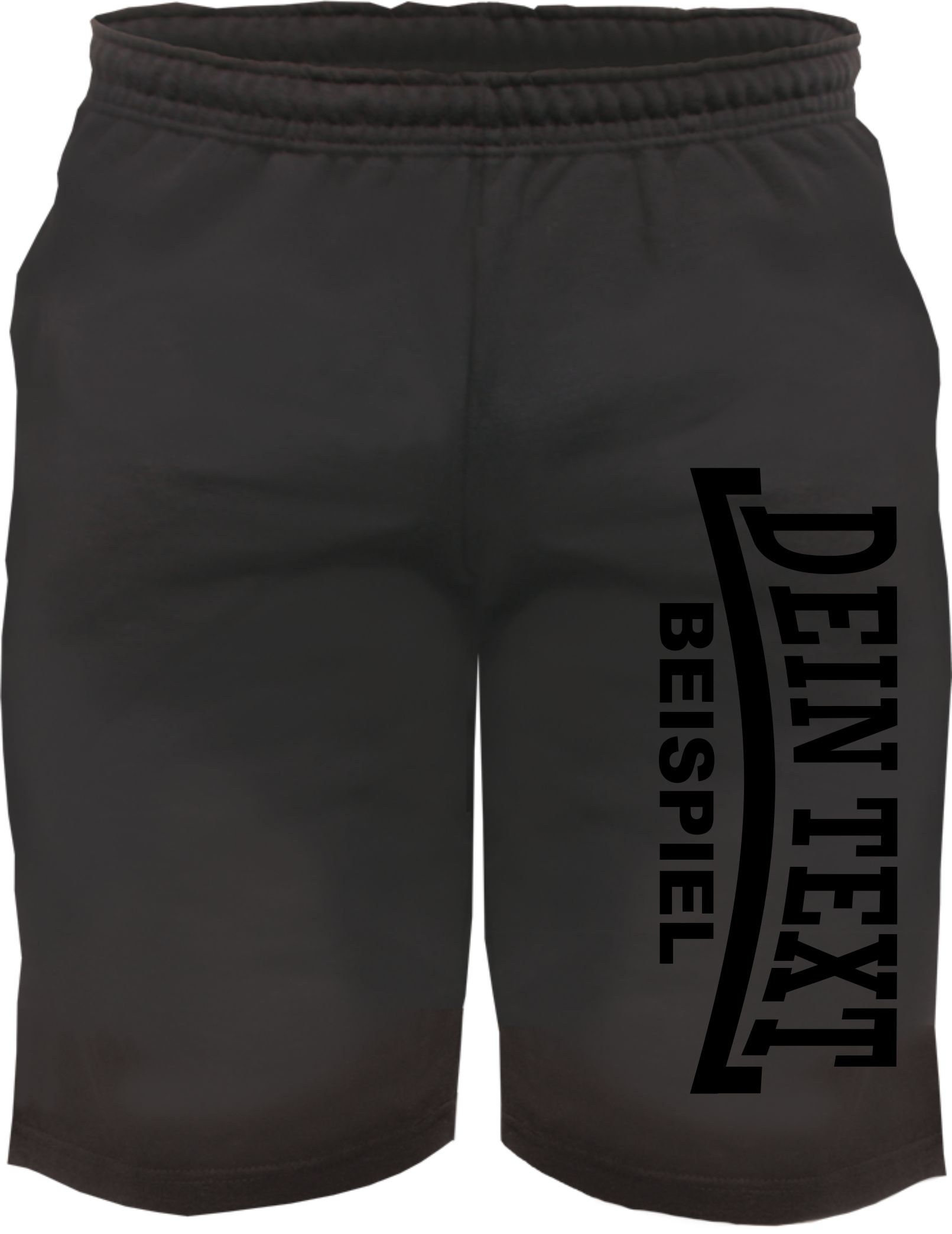 Individuelle Sweatshort - Linie - Wunschtext Druck - Kurze Hose