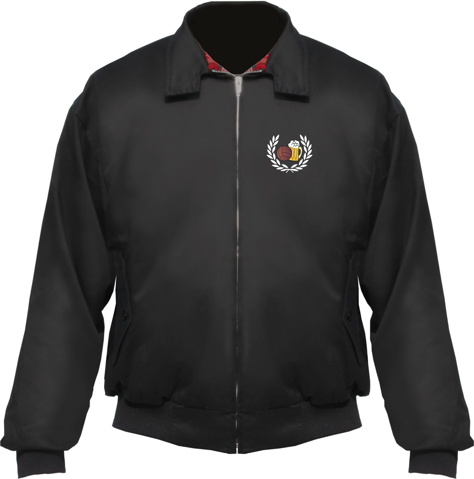 Lorbeerkranz Fussball Bier Harrington Jacke - bestick-