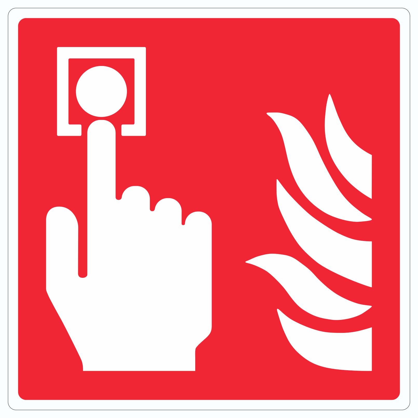 Brandmelder Aufkleber Quadrat