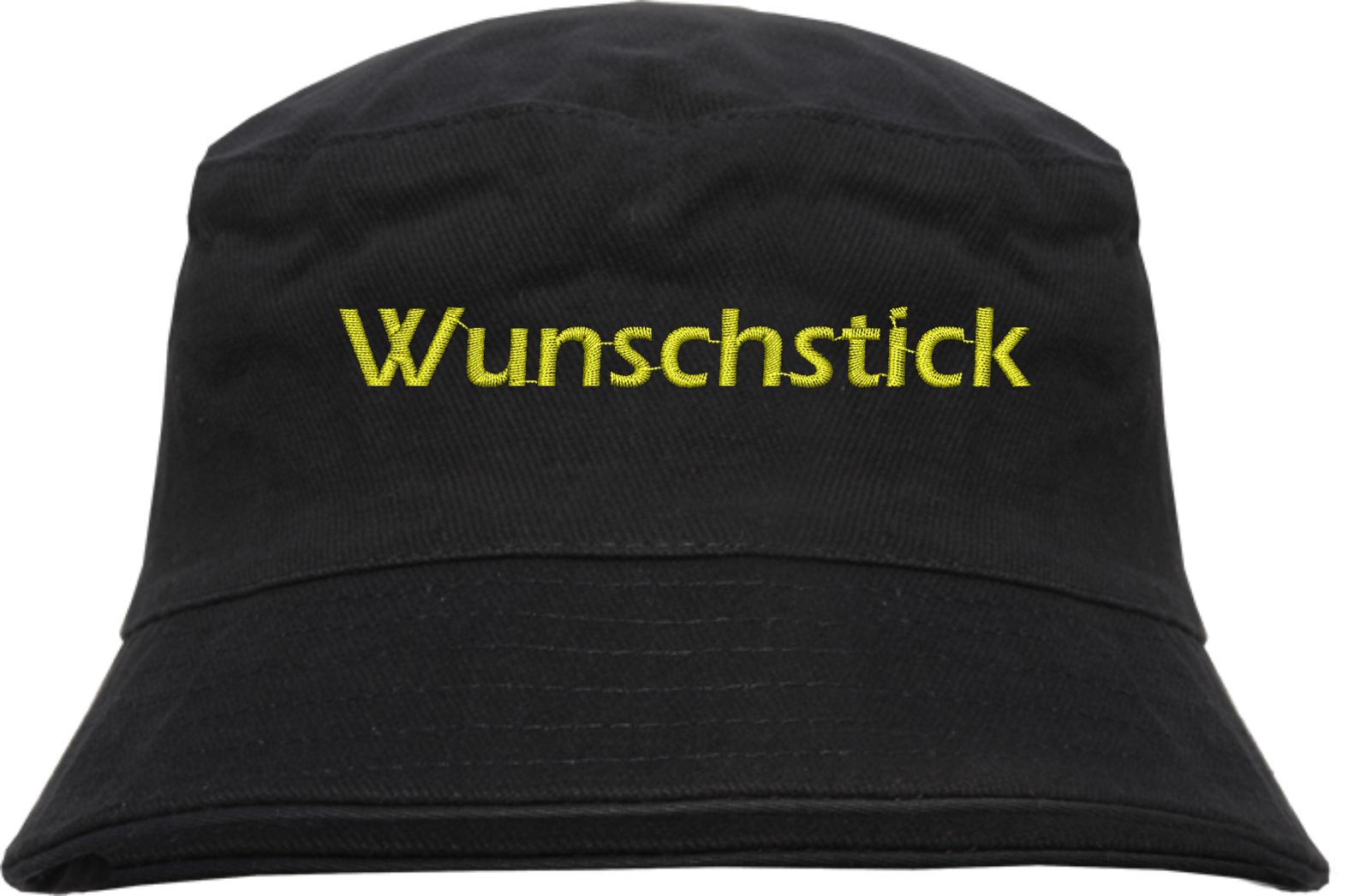 Bucket Hat mit Wunschtext - Blockschrift - bestickt - Fischerhut