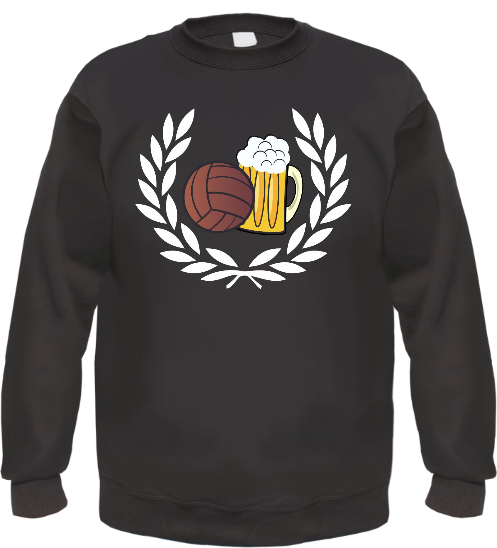 Lorbeerkranz Fussball Bier Sweatshirt - bedruckt - Pullover