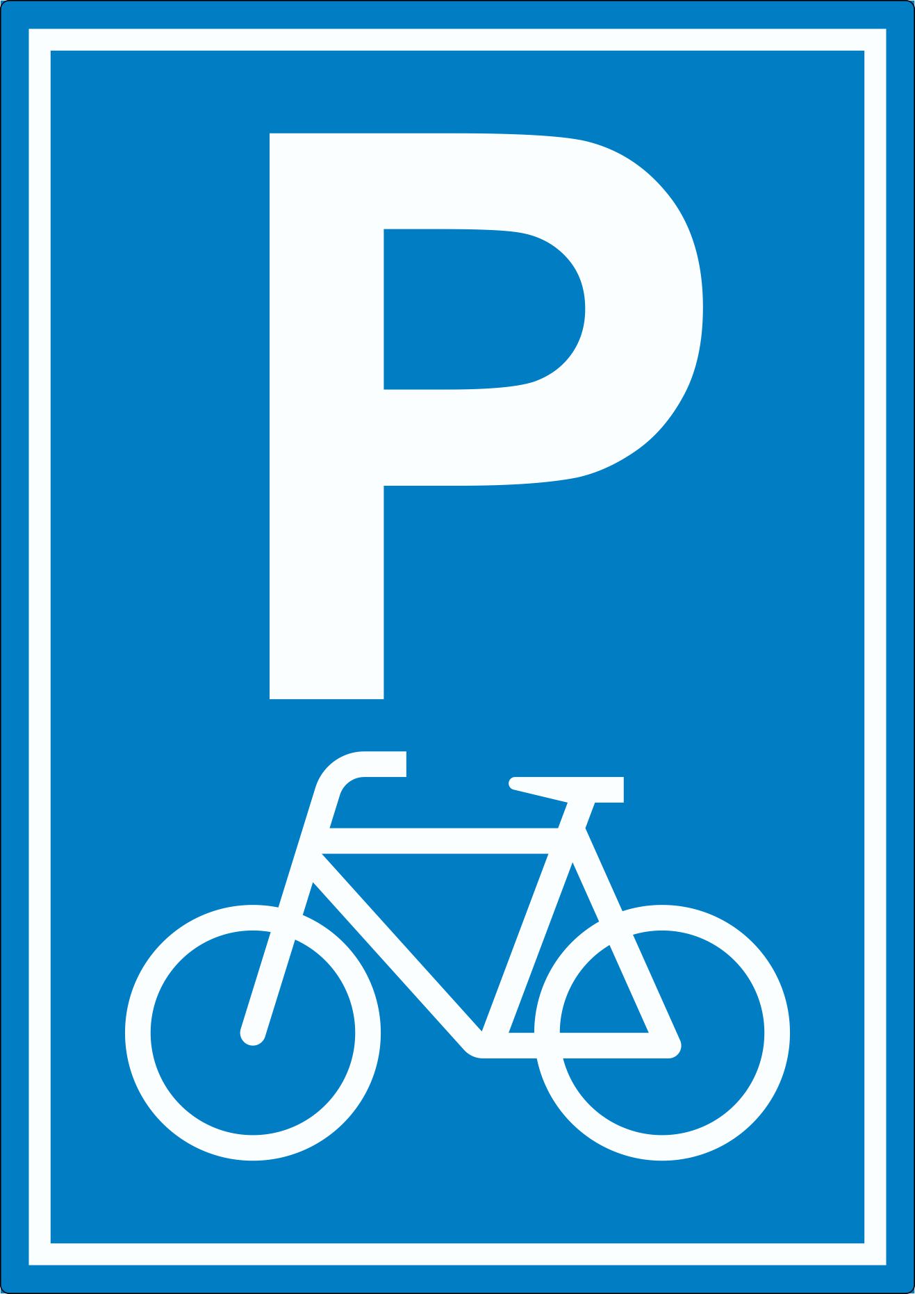 Fahrrad Parkplatz Räder Abstellplatz Aufkleber innenklebend