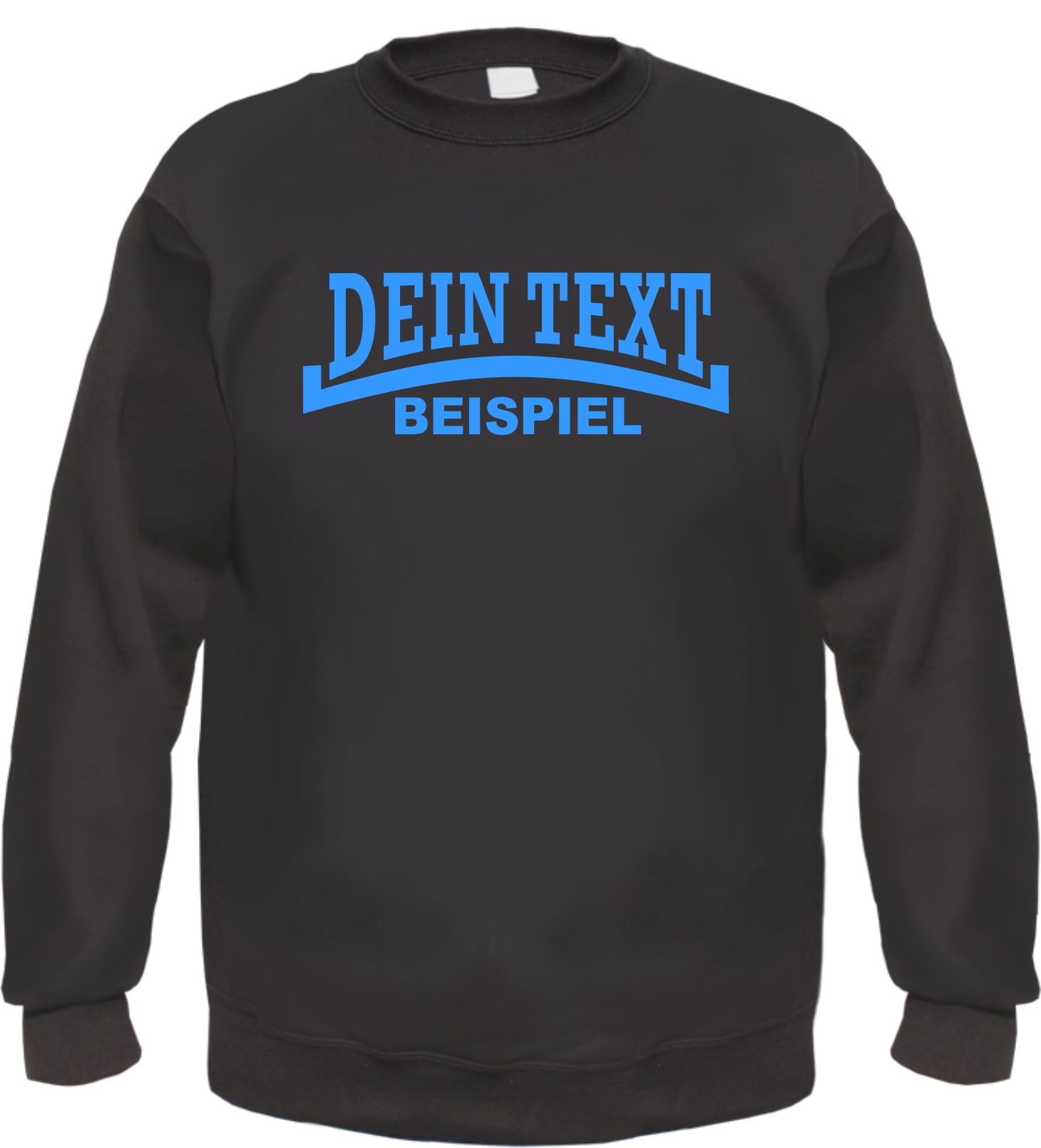 Individuelles Rundhals Sweatshirt - Linie - Wunschtext Druck