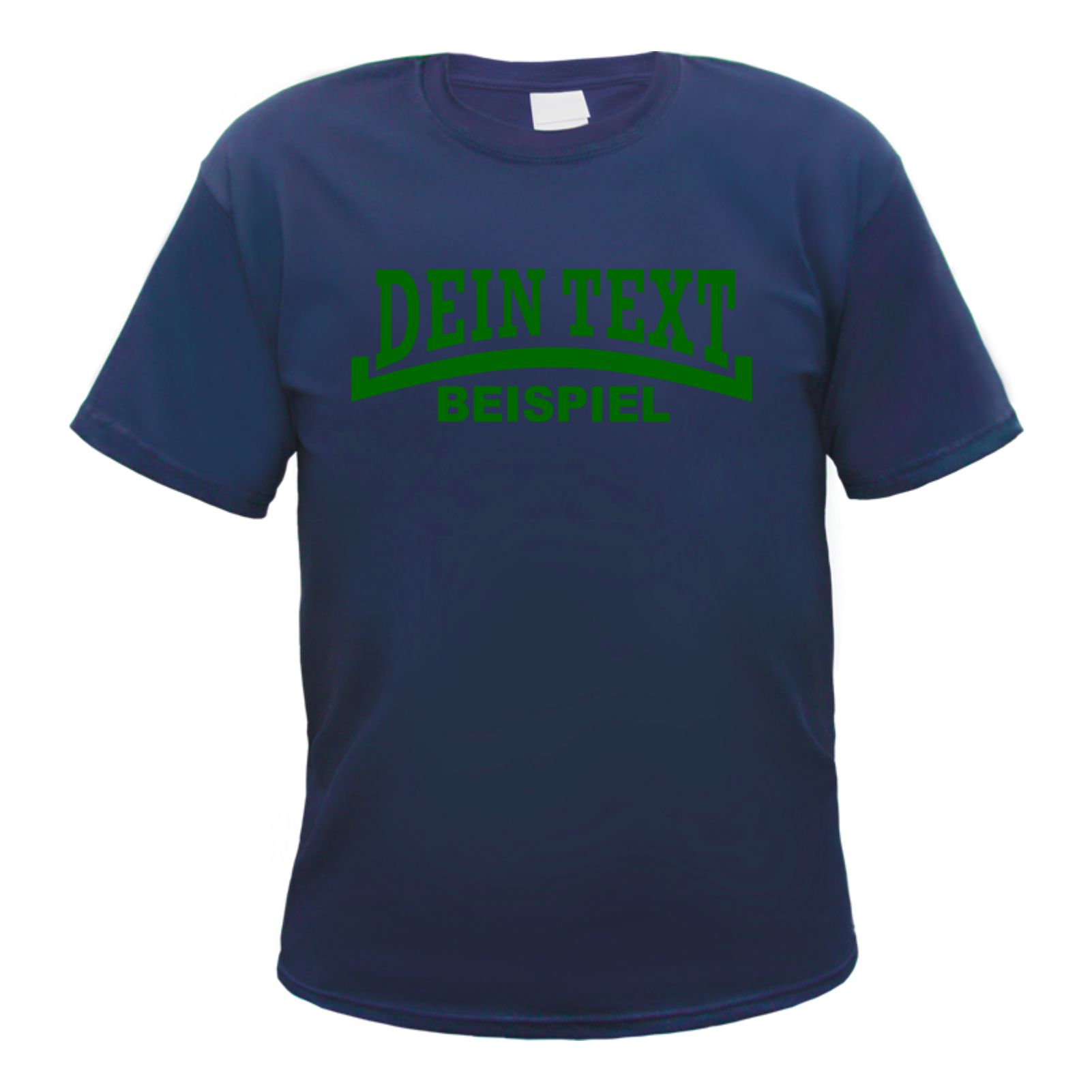 Herren T-Shirt Wunschtext mit Druck - Dunkelblau - Linie