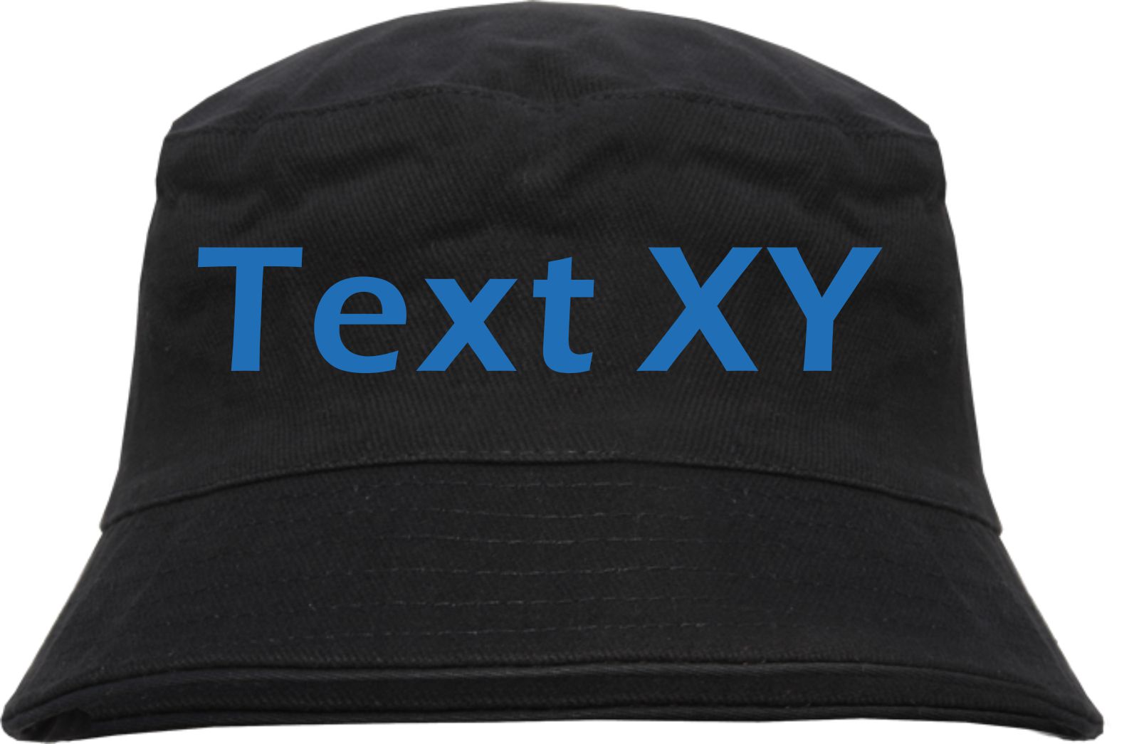 Bucket Hat mit Wunschtext - Blockschrift - bedruckt - Fischerhut