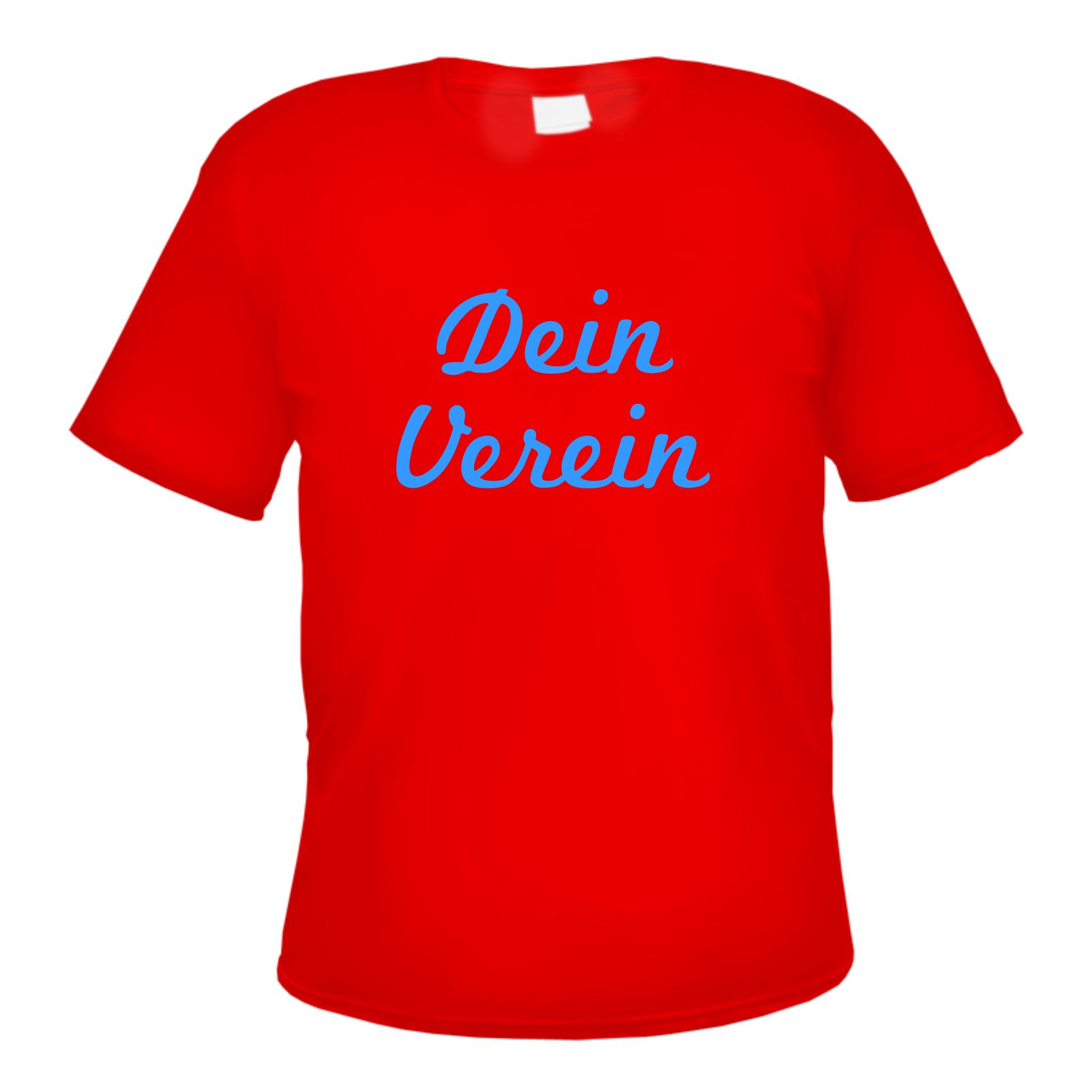 Herren T-Shirt Wunschtext mit Druck - Rot - Schreibschrift
