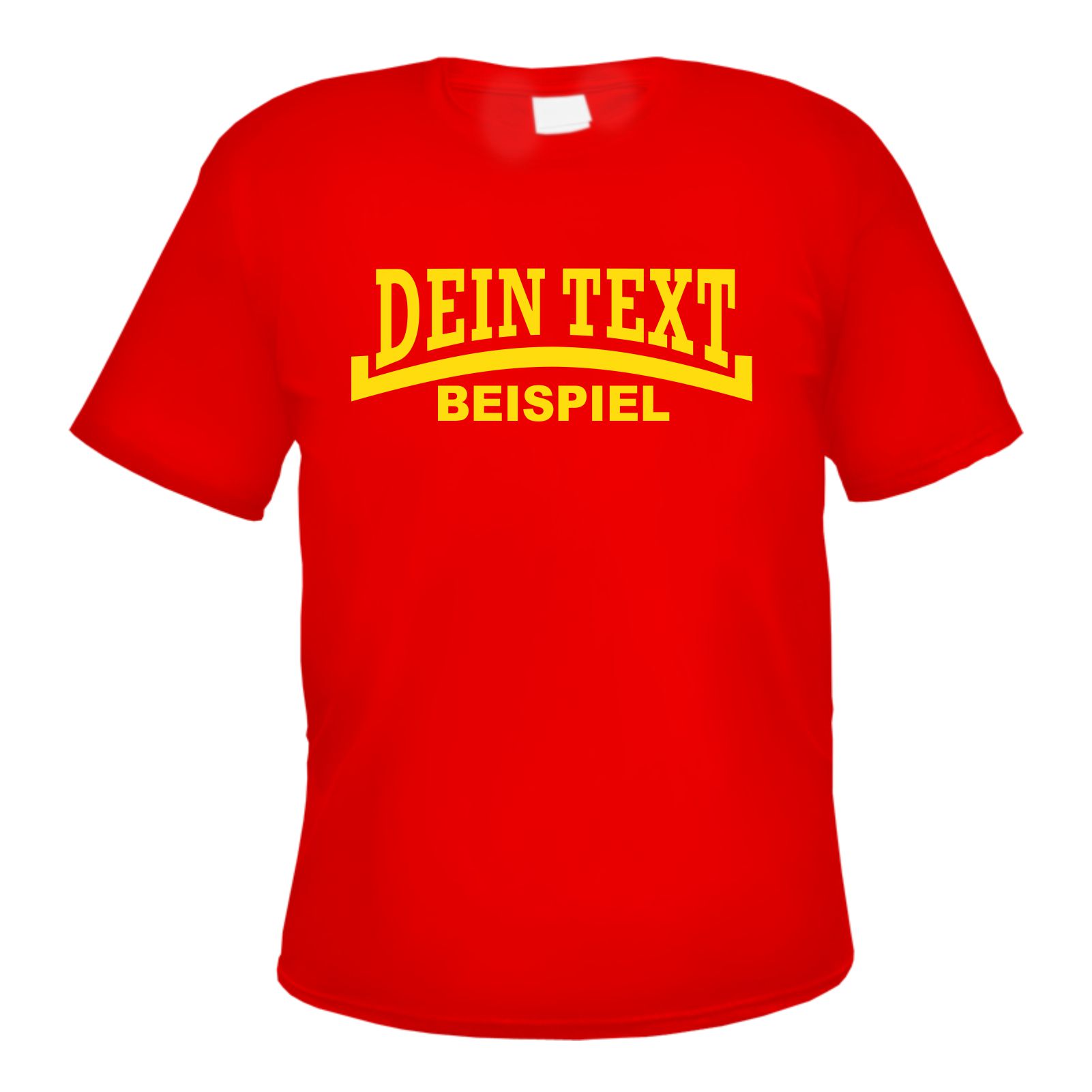 Herren T-Shirt Wunschtext mit Druck - Rot - Linie