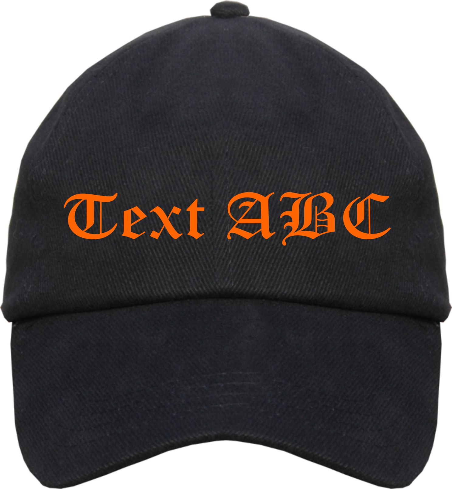 Individuelles Cappy - altdeutsch gerade - mit Wunschtext bedruckt