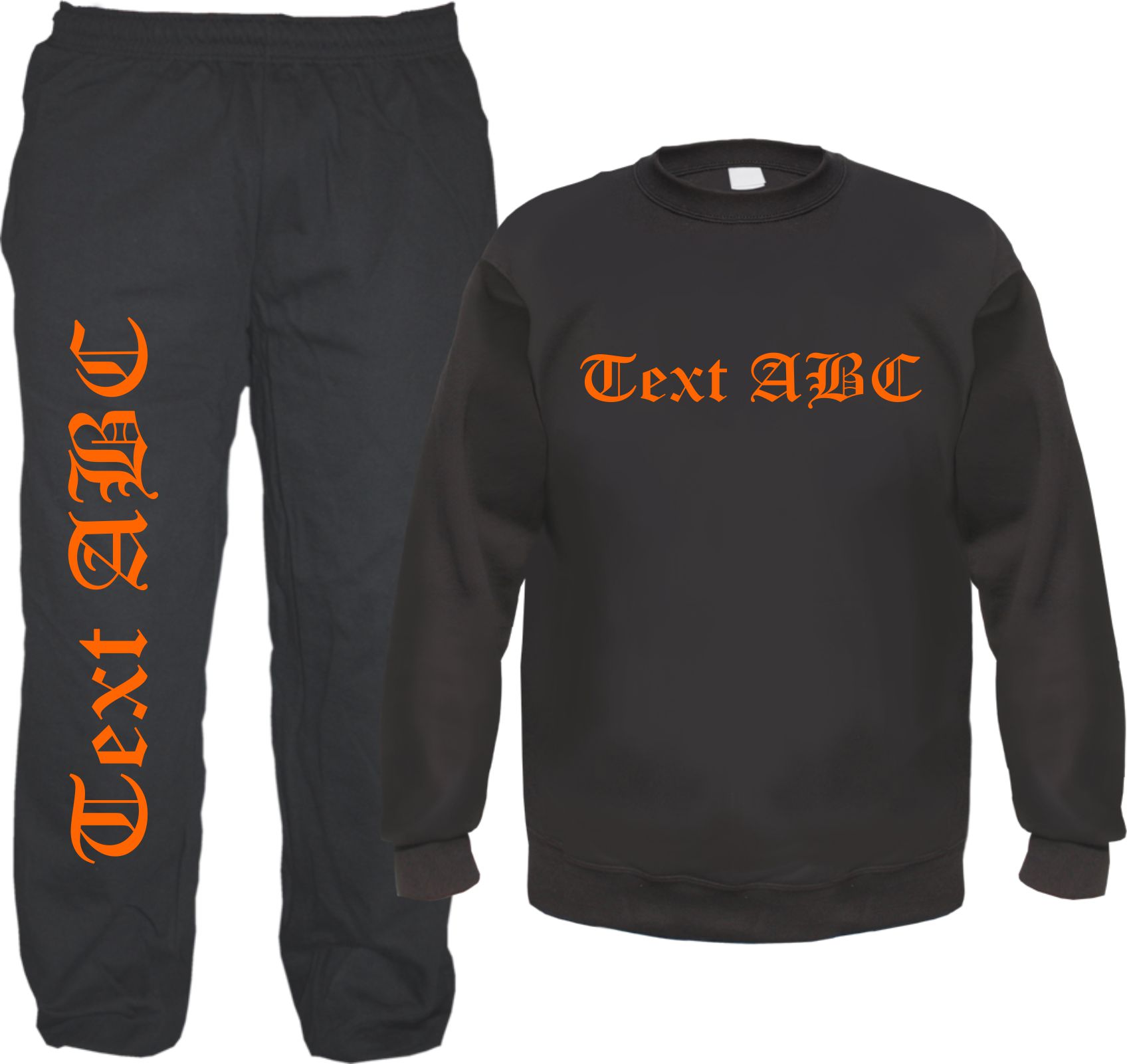 Individueller Jogginganzug - altdeutsch gerade - mit Rundhals-Sweatshirt