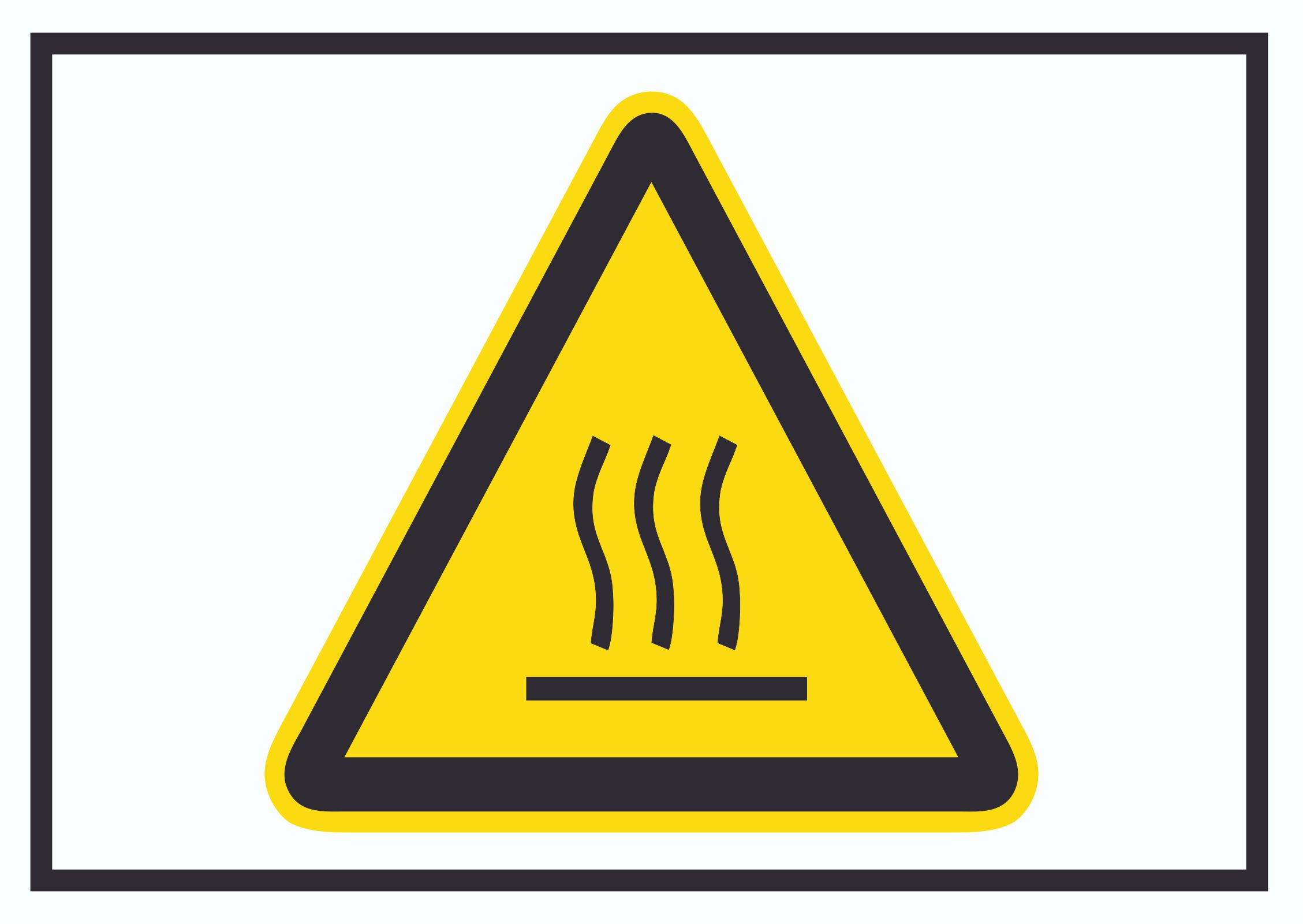 Achtung heiß Symbol Schild