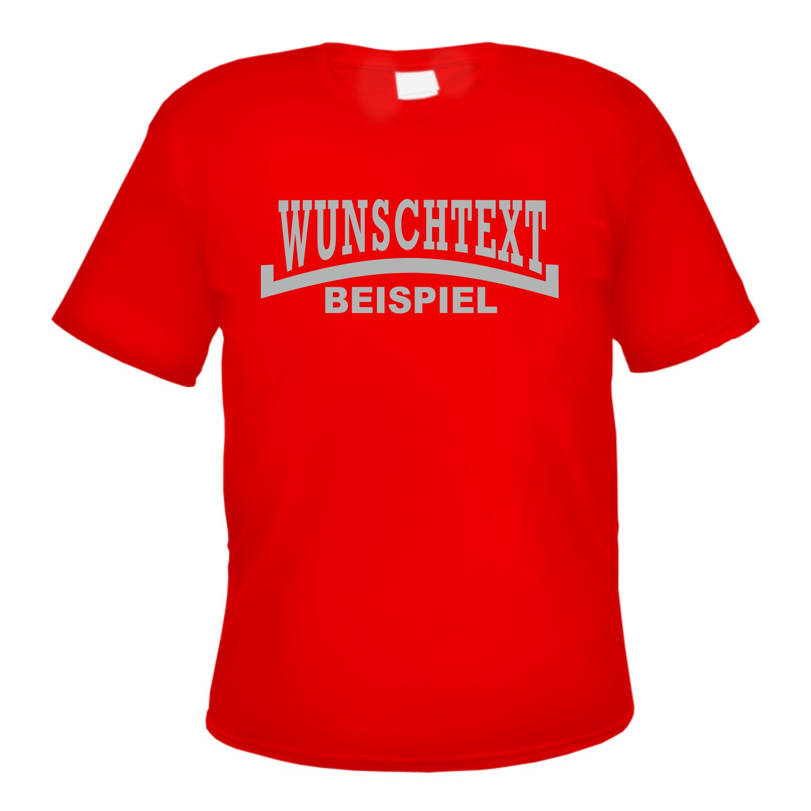 Herren T-Shirt Wunschtext mit Druck - Rot - Linie