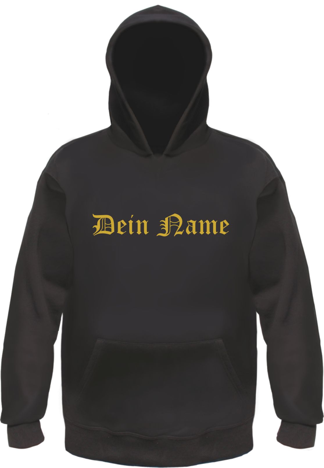 Individuelles Kapuzensweatshirt - altdeutsch gerade - Wunschtext Druck