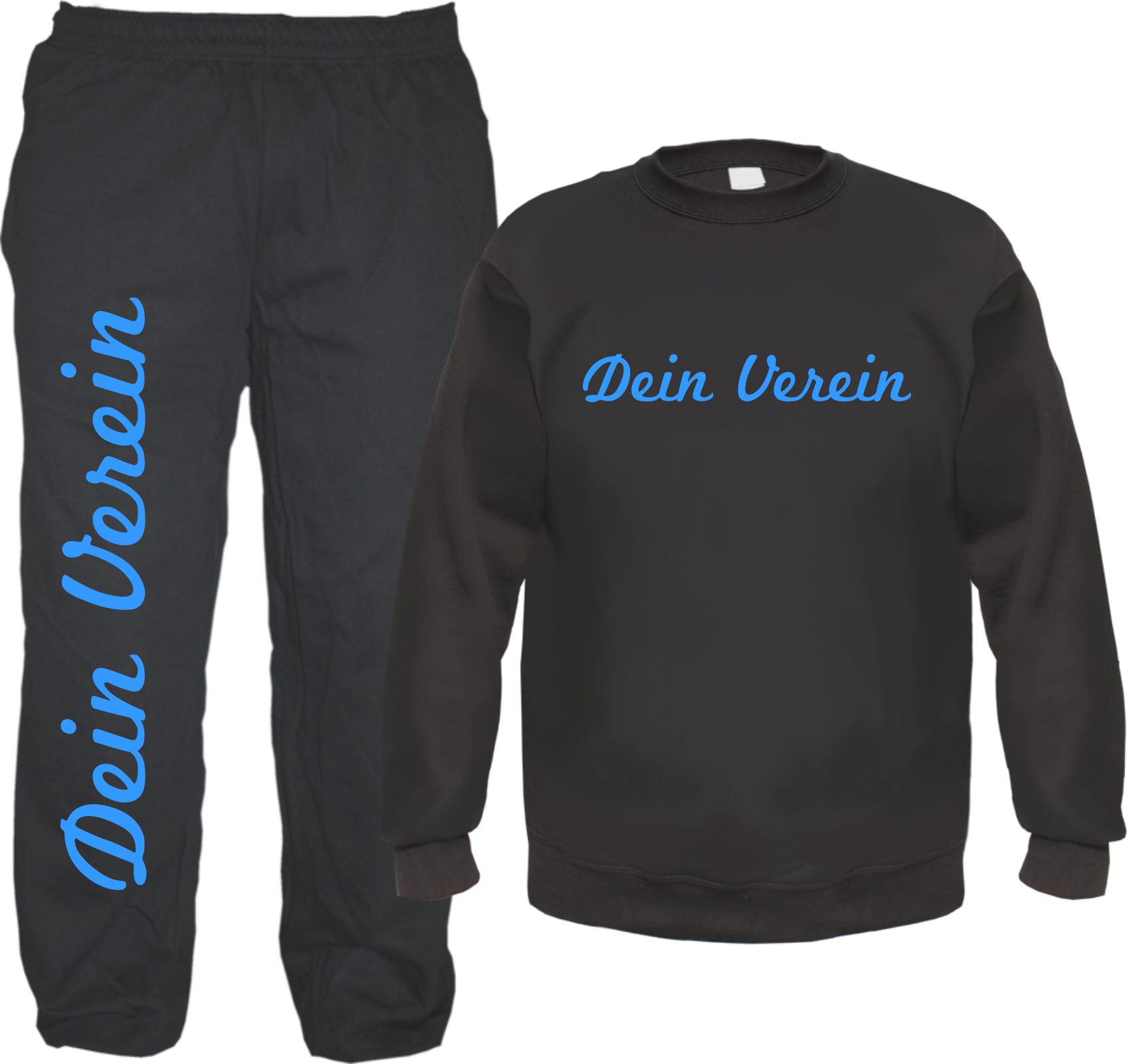 Individueller Jogginganzug - Schreibschrift - mit Rundhals-Sweatshirt
