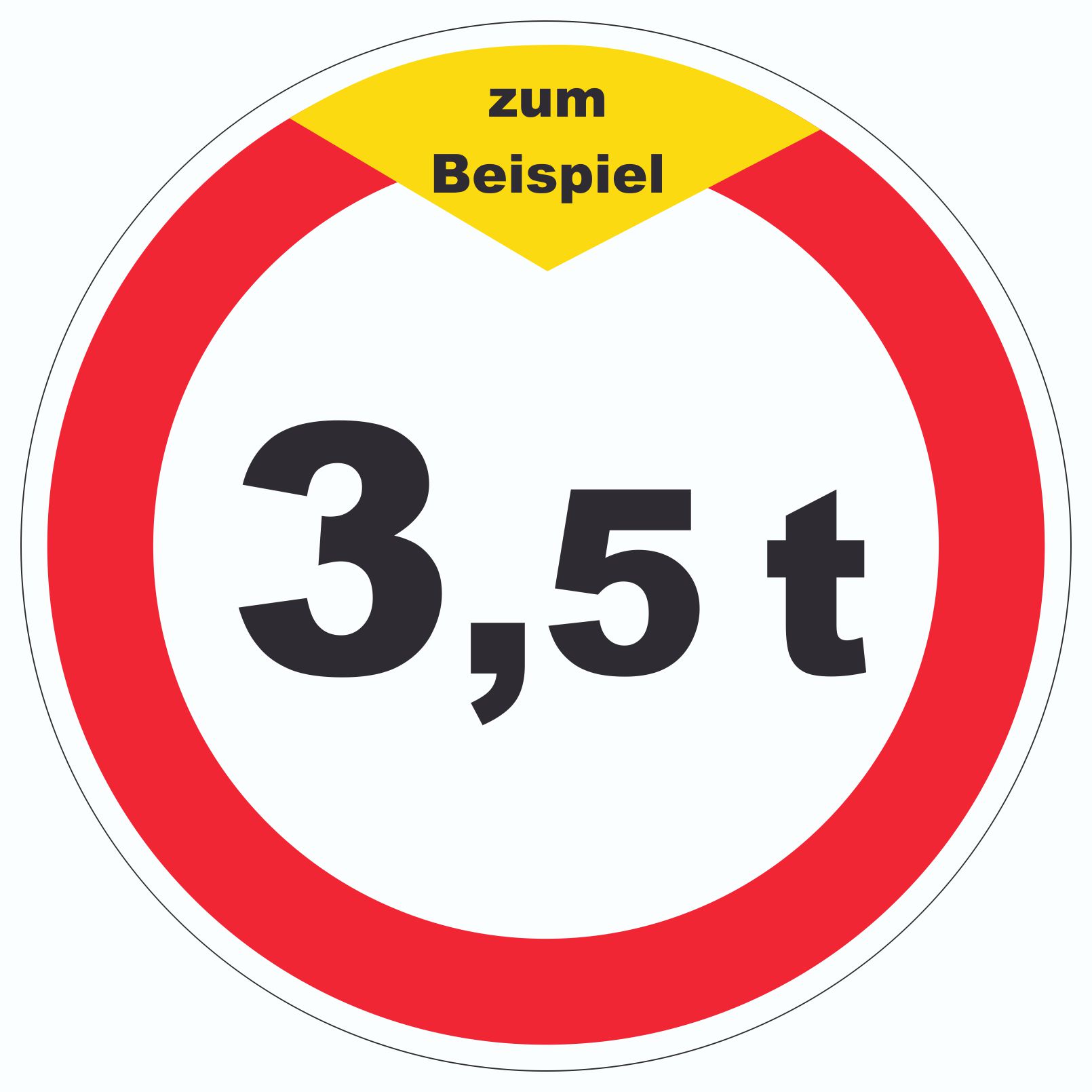 Durchfahrt verboten Aufkleber Kreis Wunschgewicht Symbol