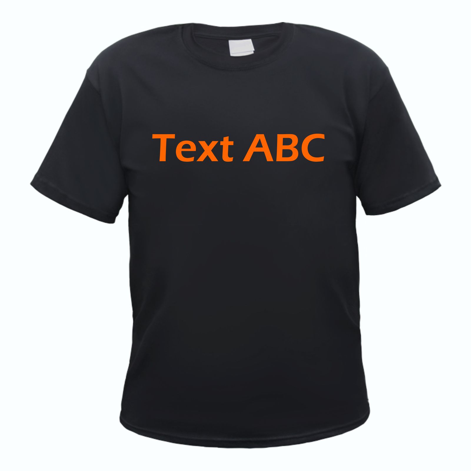 Herren T-Shirt Wunschtext mit Druck - Schwarz - Blockschrift