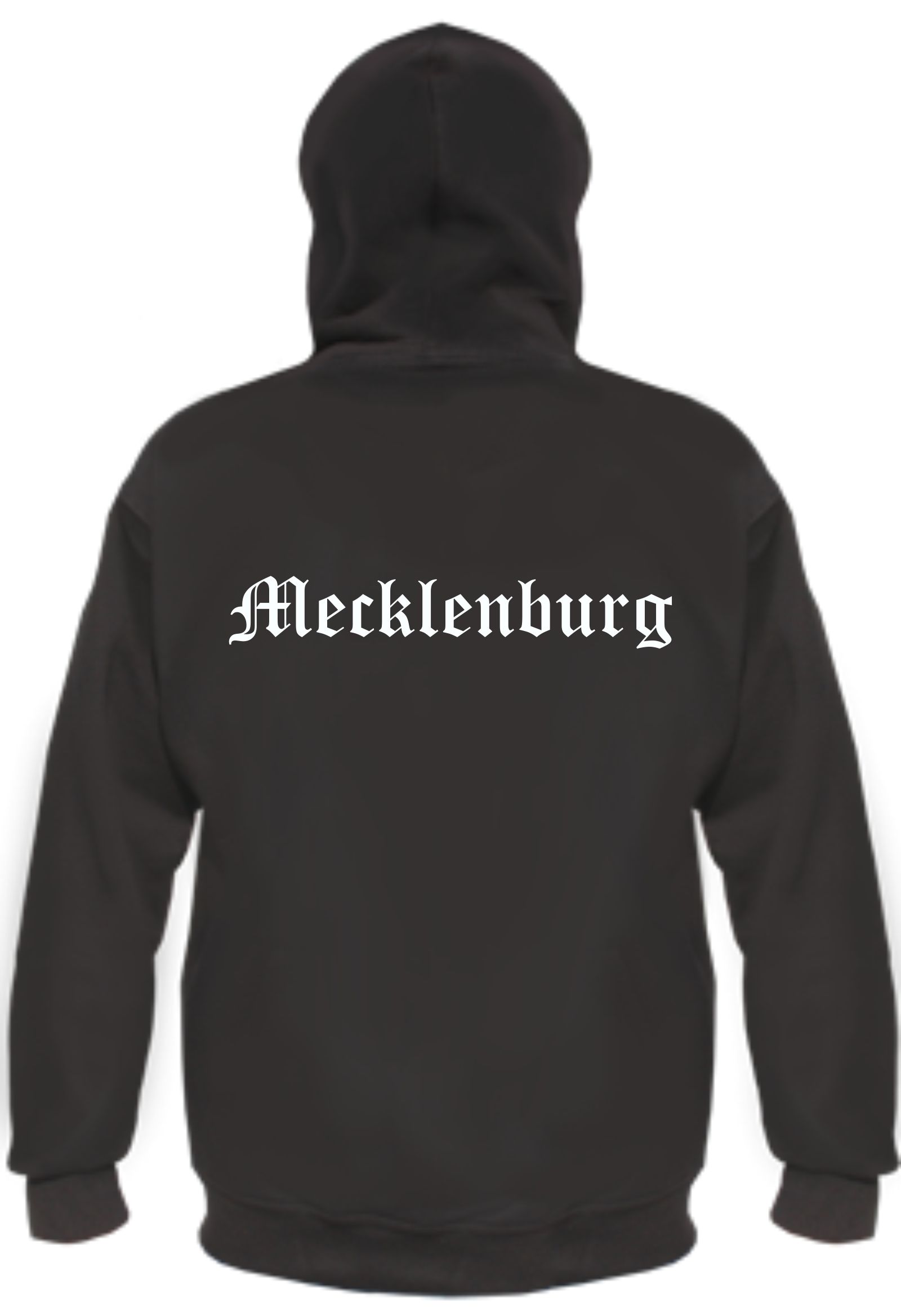 Mecklenburg Kapuzenjacke - altdeutsch bedruckt - Sweatjacke Jacke Hoodie