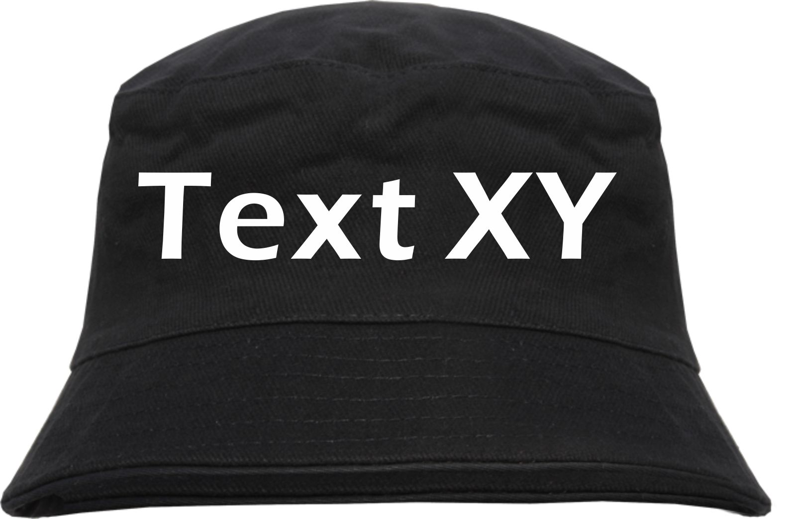 Bucket Hat mit Wunschtext - Blockschrift - bedruckt - Fischerhut