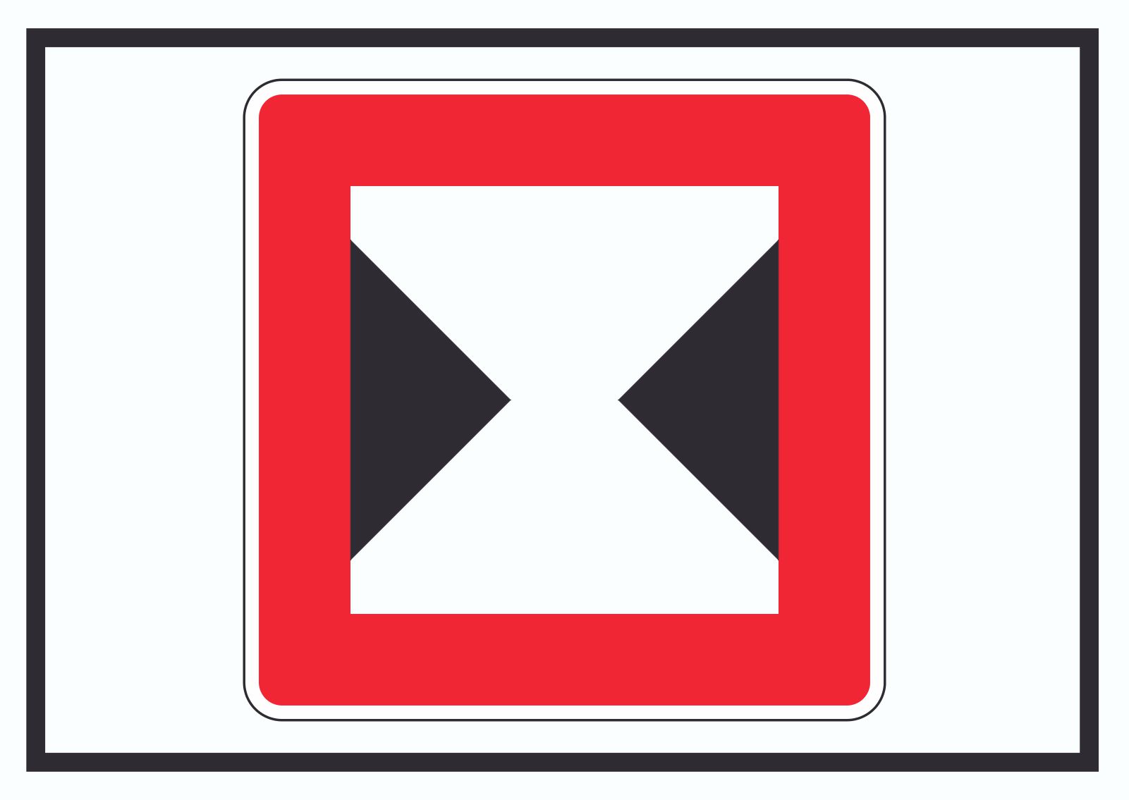 Begrenzte Fahrwasserbreite Durchfahrtsbreite begrenzt Symbol
