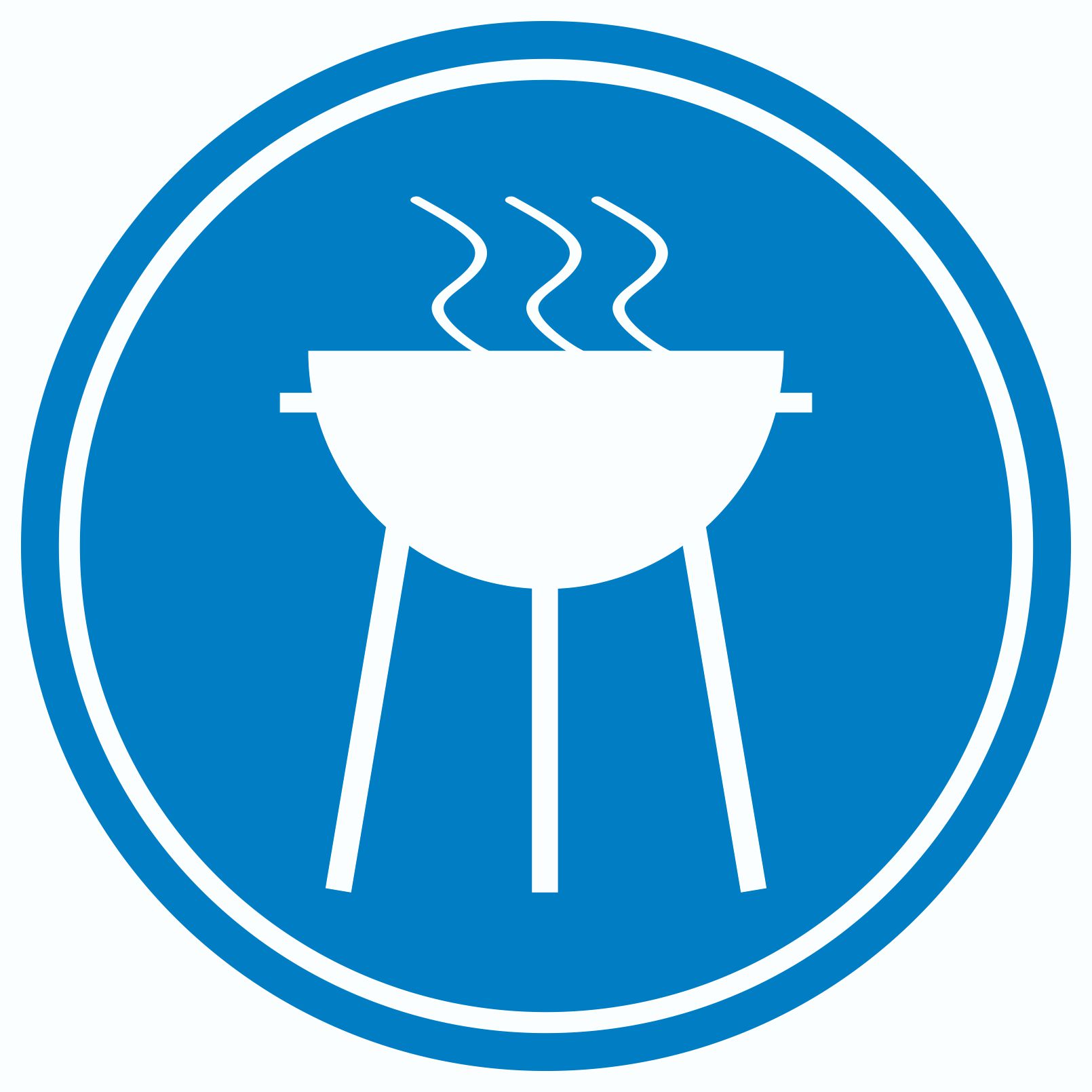 Grillplatz Aufkleber Kreis