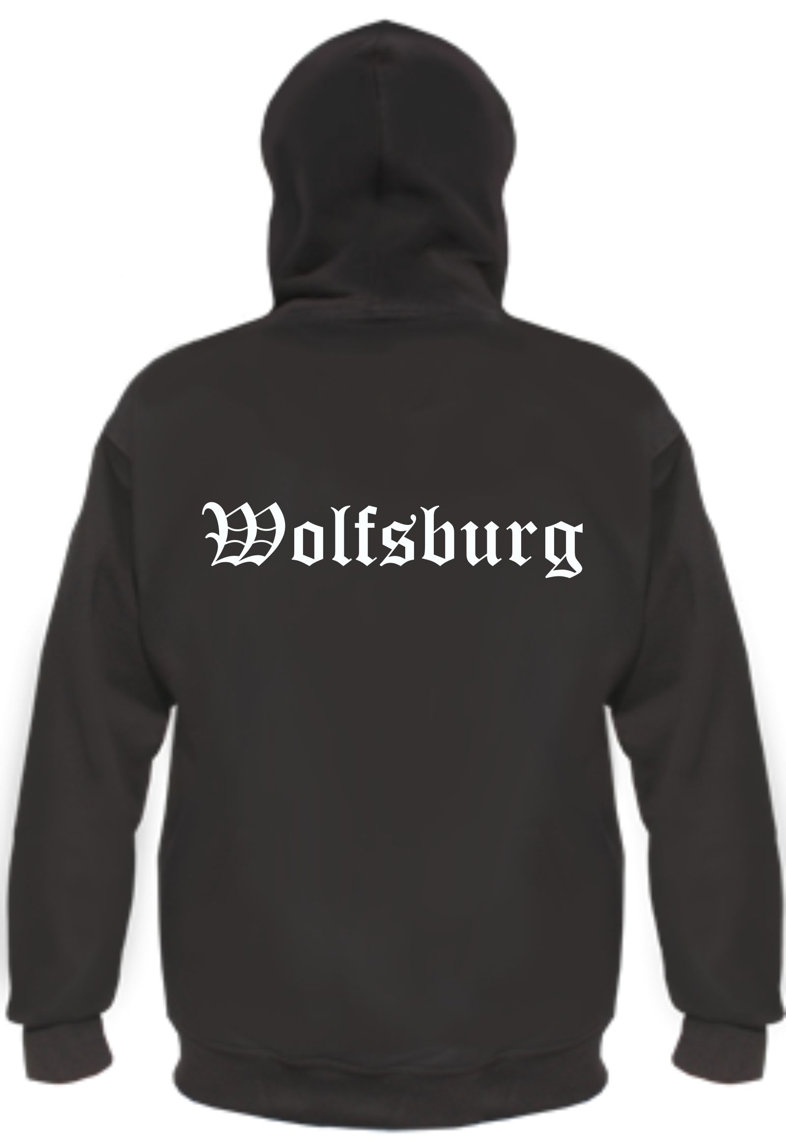 Wolfsburg Kapuzenjacke - Altdeutsch bedruckt - Sweatjacke Hoodie Jacke