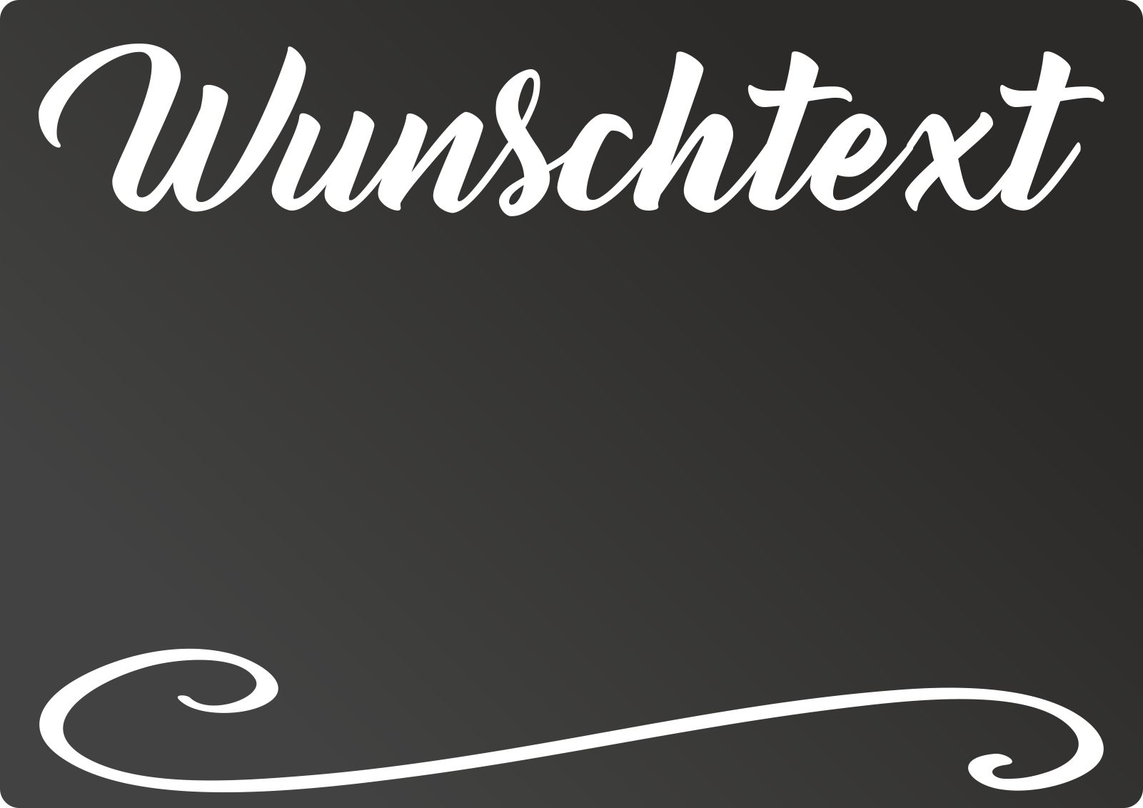 Tafel mit Wunschtext - waagerecht - Kreidetafel Chalkboard