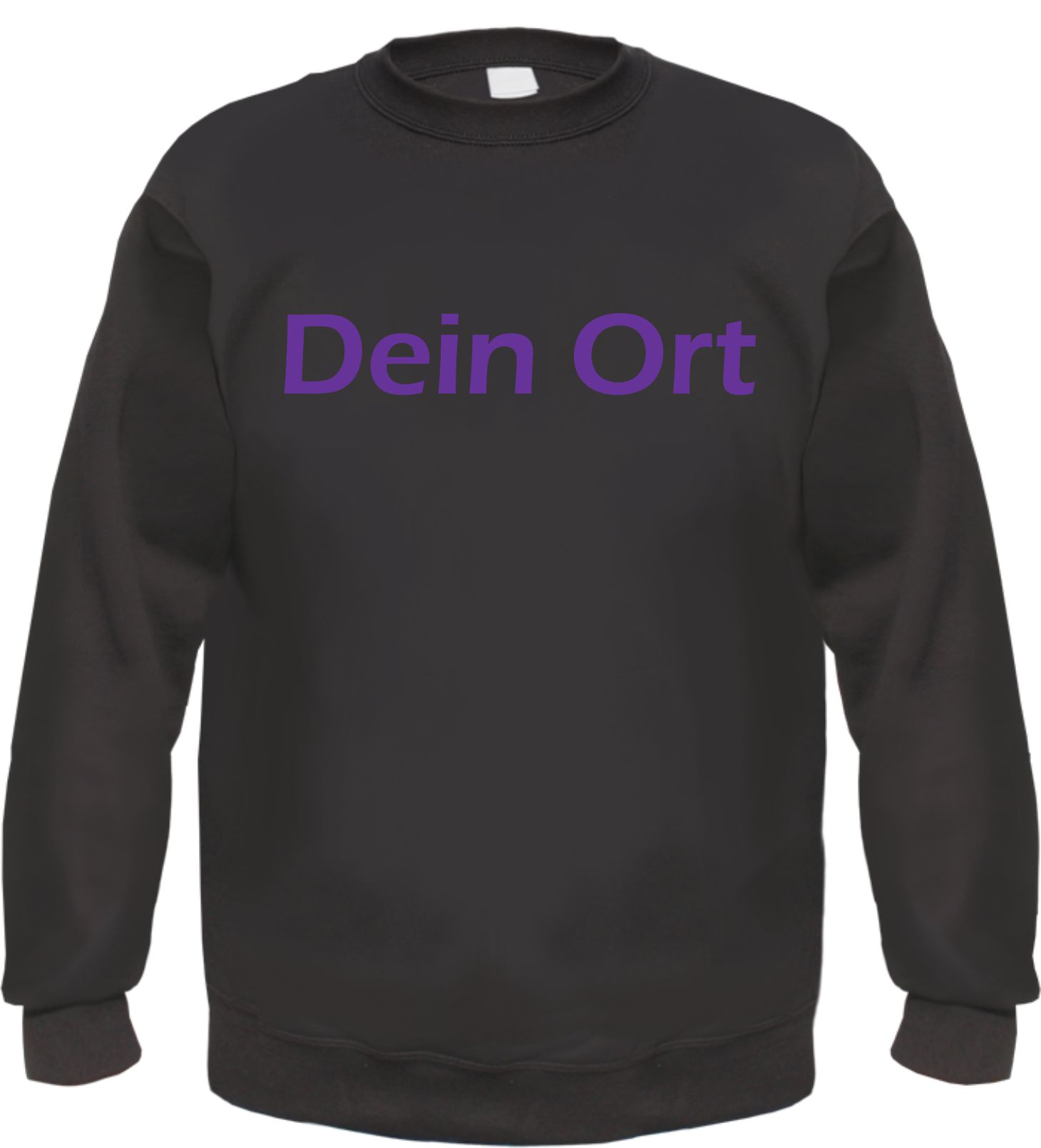 Individuelles Rundhals Sweatshirt - Blockschrift - Wunschtext Druck