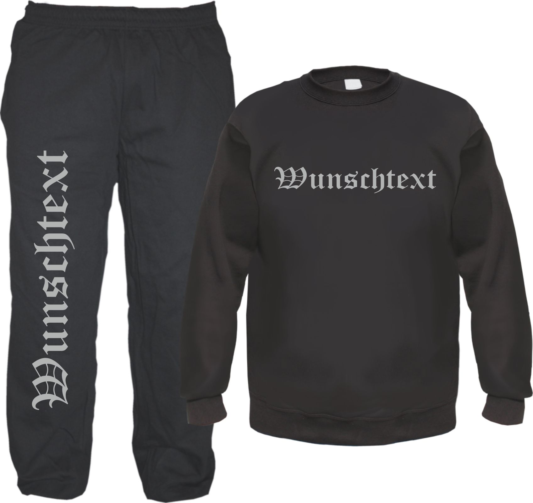 Individueller Jogginganzug - altdeutsch gerade - mit Rundhals-Sweatshirt