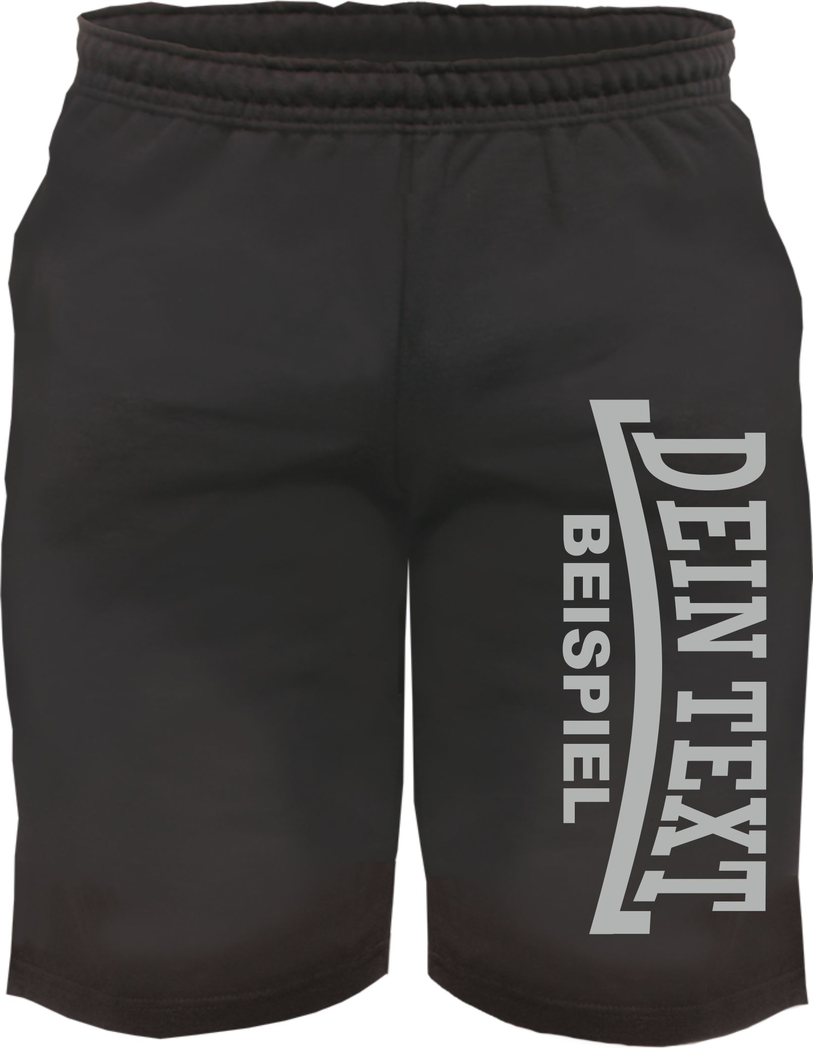 Individuelle Sweatshort - Linie - Wunschtext Druck - Kurze Hose