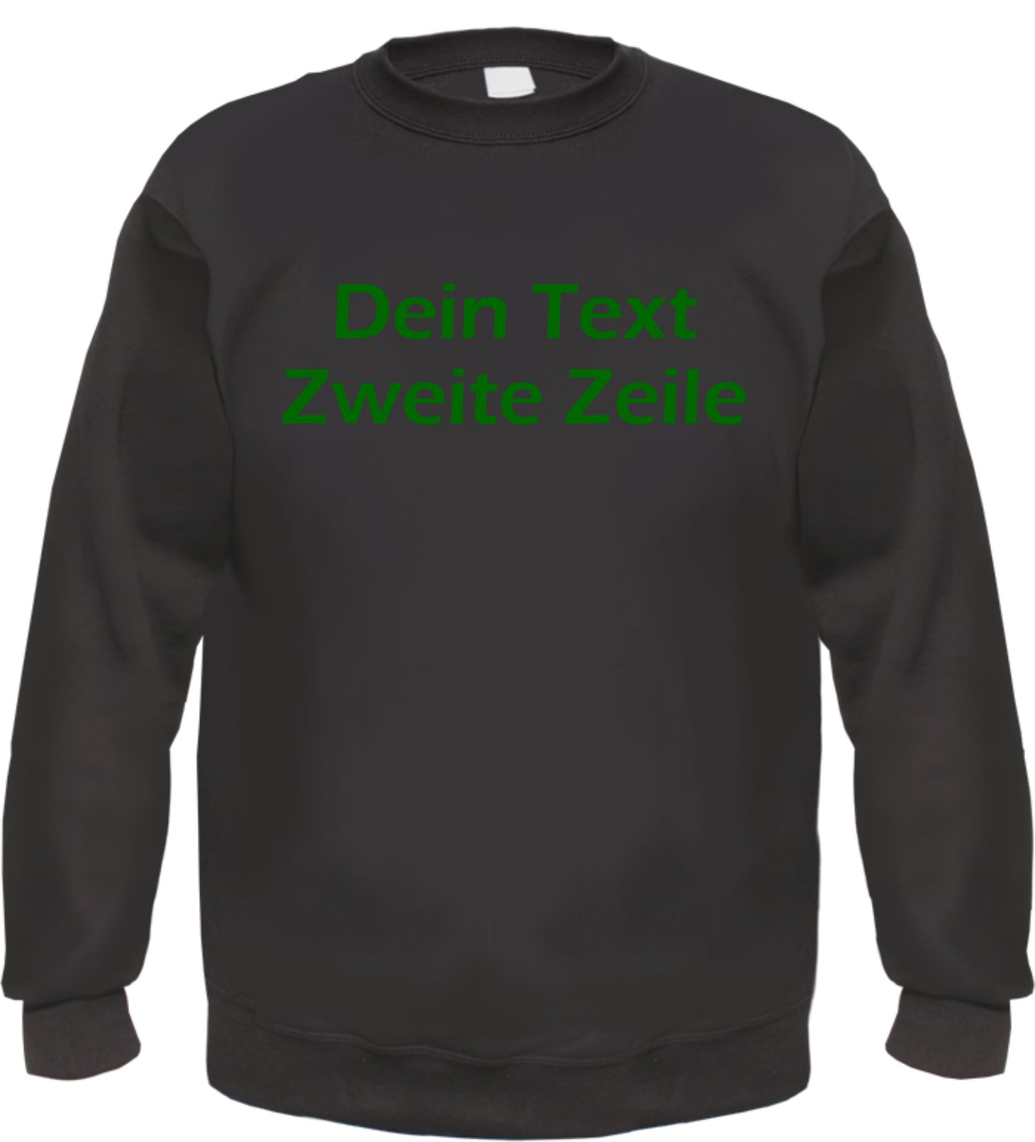 Individuelles Rundhals Sweatshirt - Blockschrift - Wunschtext Druck