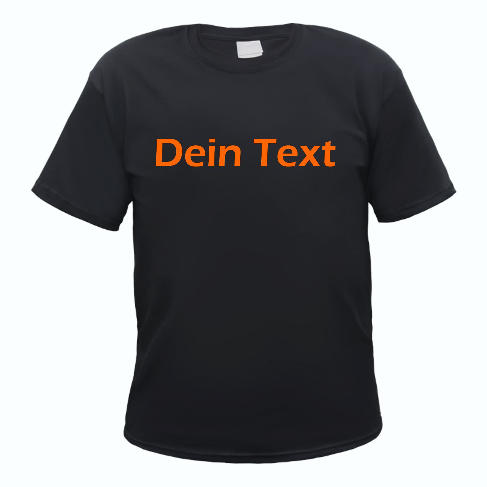 Herren T-Shirt Wunschtext mit Druck - Schwarz - NEON - Blockschrift