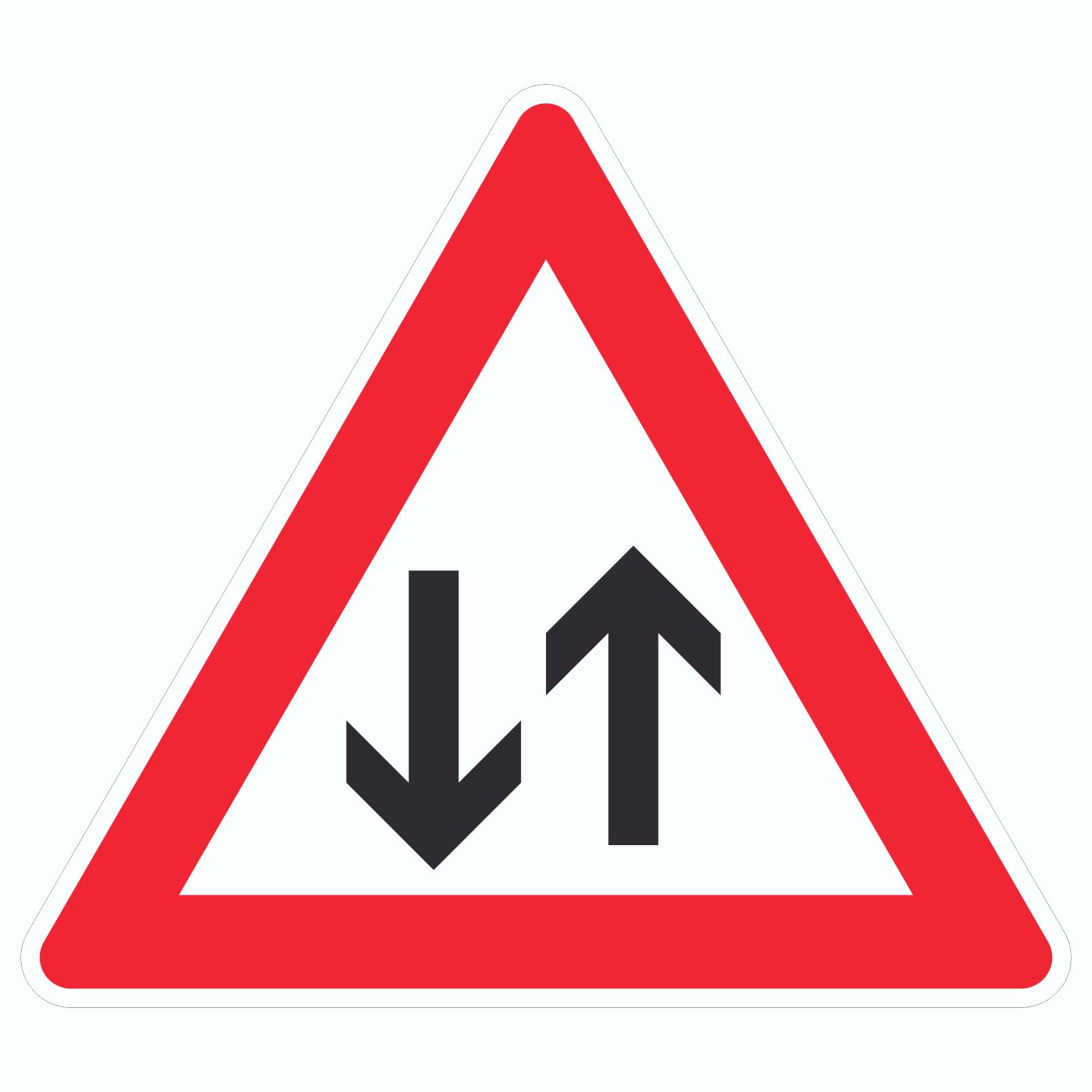 Aufkleber Dreieck Achtung Gegenverkehr Symbol