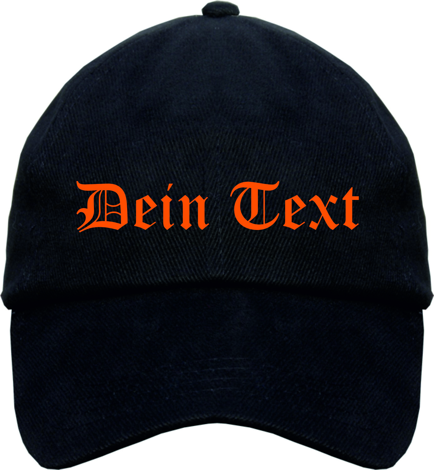 Individuelles Cappy - altdeutsch gerade - mit Wunschtext bedruckt Neon
